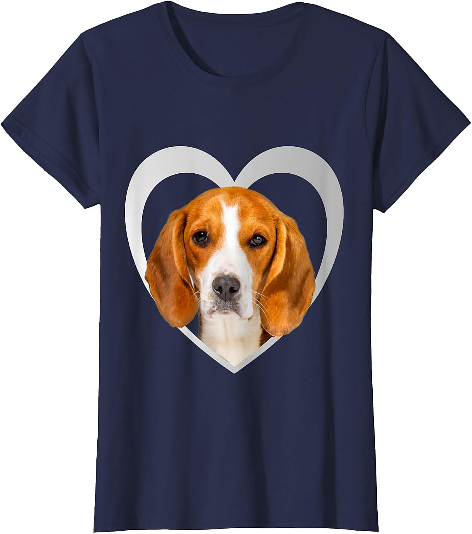 Beagle Lover T-shirt | Cute Dog Heart Graphic Tee for Dog Parents