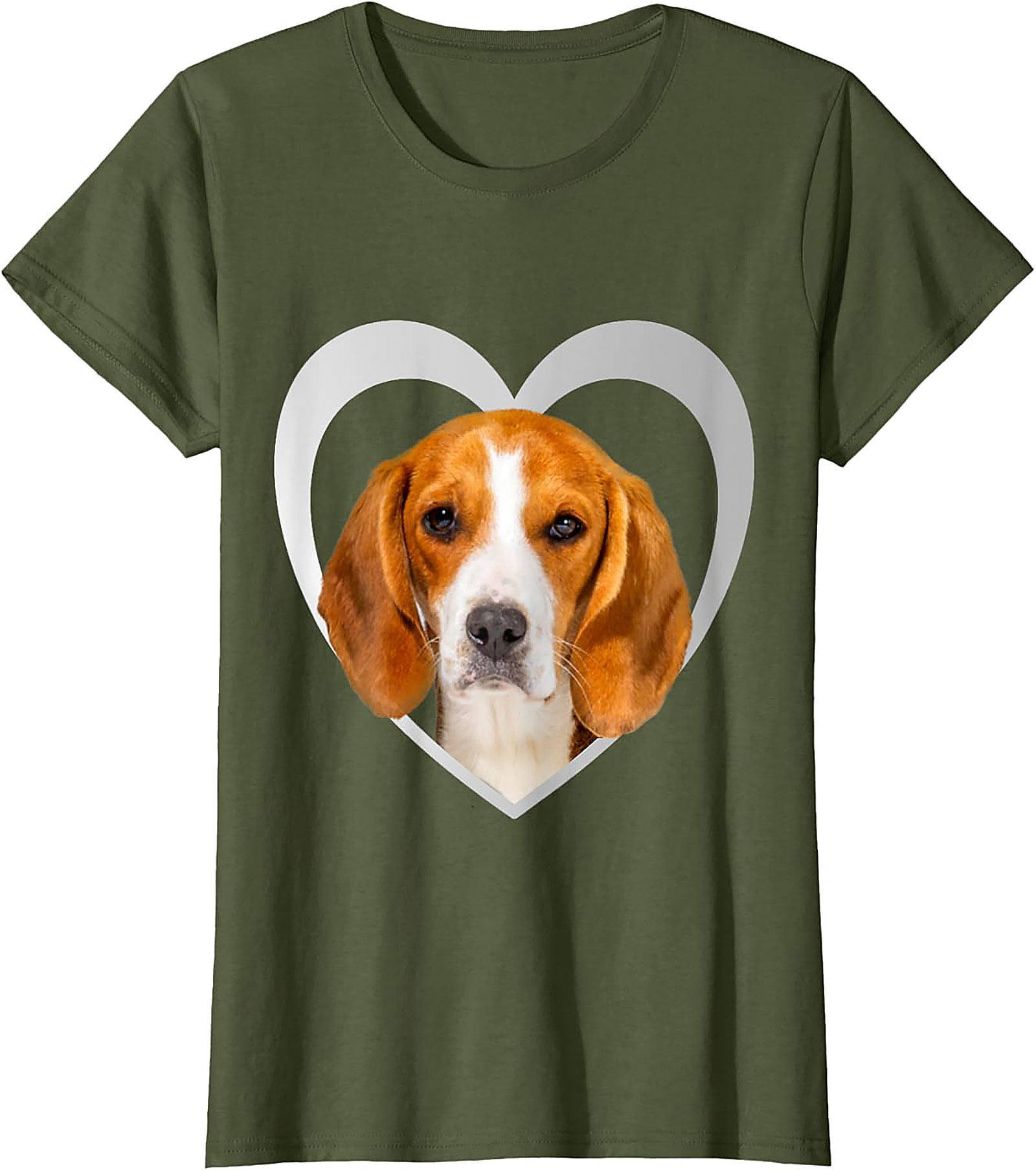 Beagle Lover T-shirt | Cute Dog Heart Graphic Tee for Dog Parents