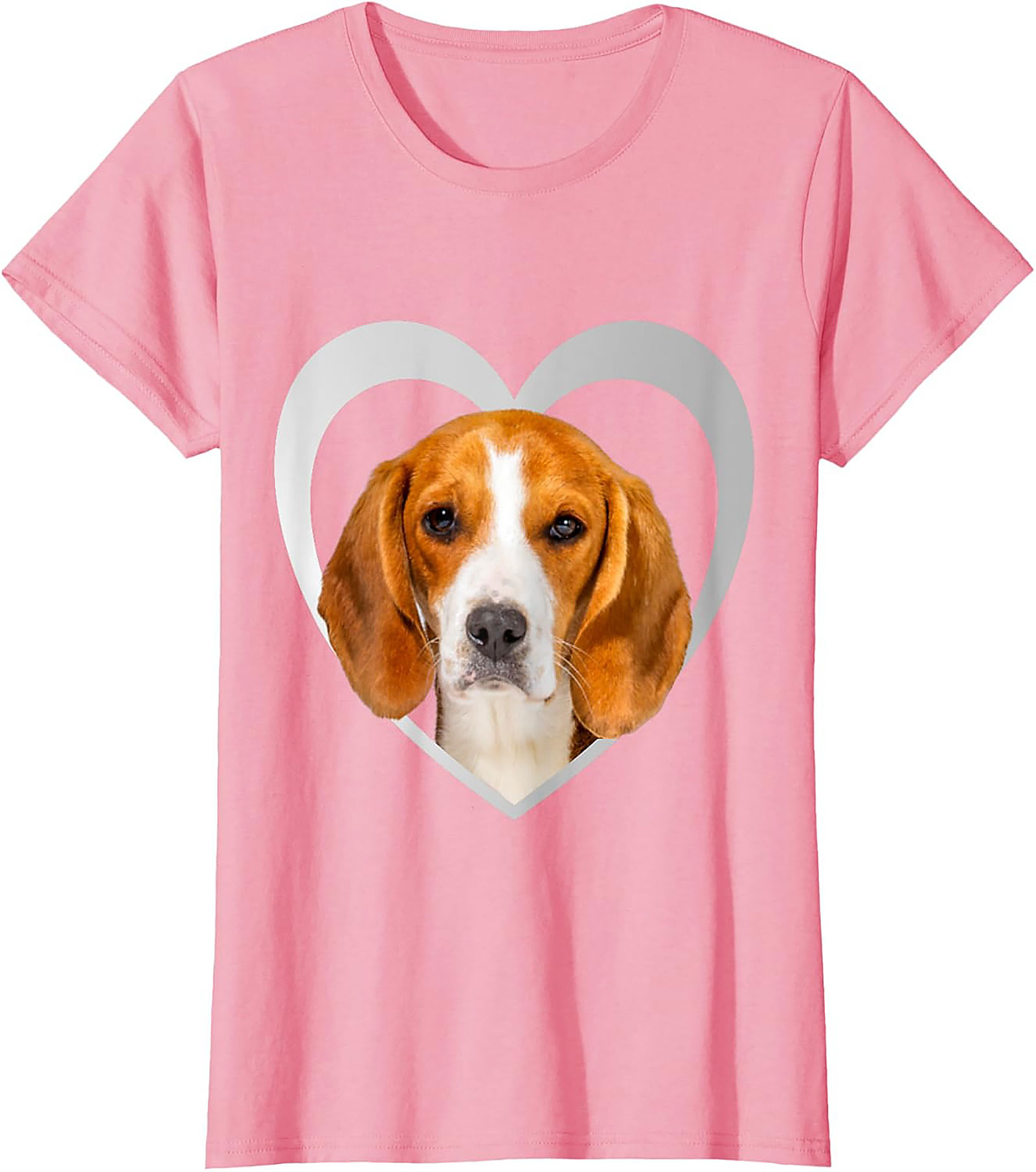 Beagle Lover T-shirt | Cute Dog Heart Graphic Tee for Dog Parents