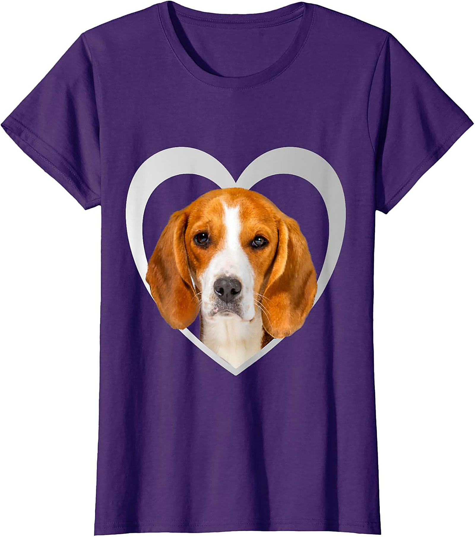 Beagle Lover T-shirt | Cute Dog Heart Graphic Tee for Dog Parents