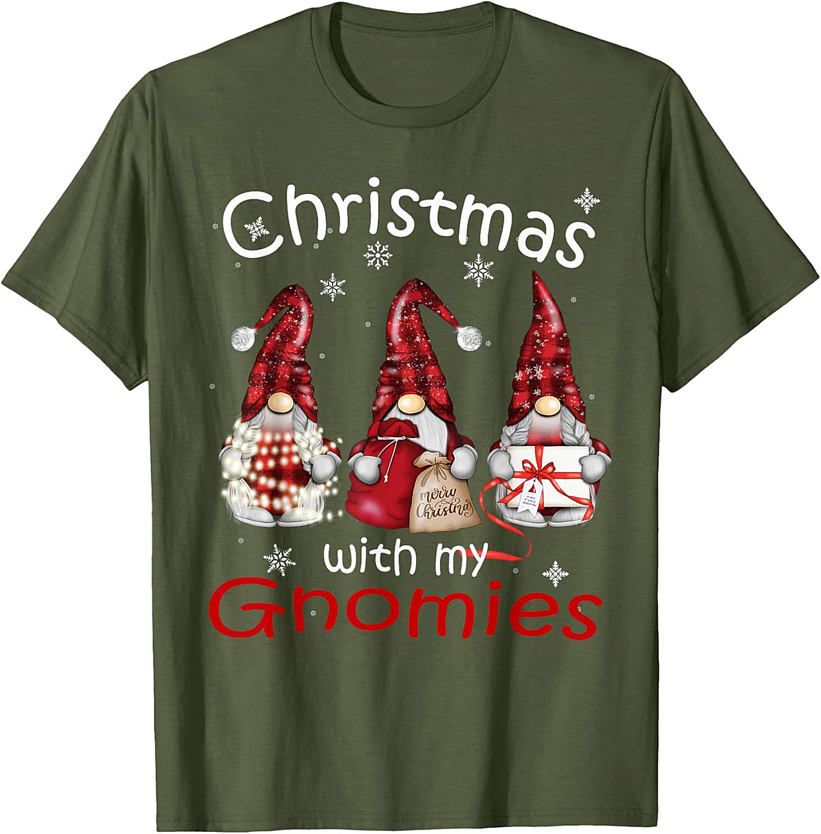 Funny Christmas Gnomes T-shirt Gnomies Graphic Tee