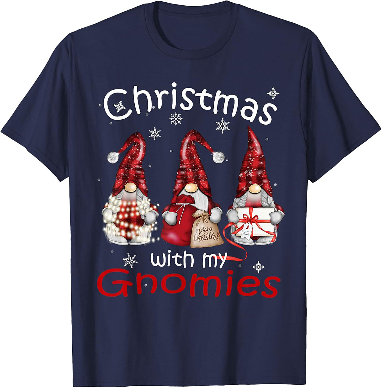 Funny Christmas Gnomes T-shirt Gnomies Graphic Tee