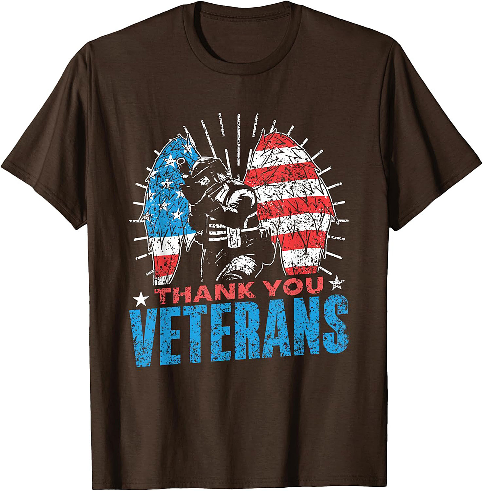 Veteran Thank You T-shirt | American Flag Wings Patriotic Tee