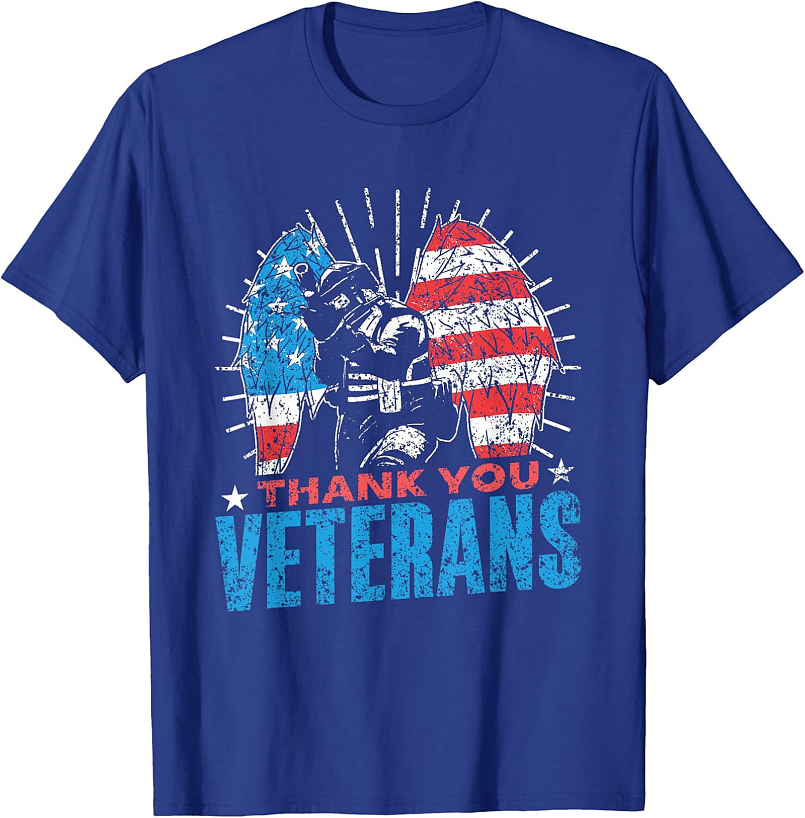 Veteran Thank You T-shirt | American Flag Wings Patriotic Tee