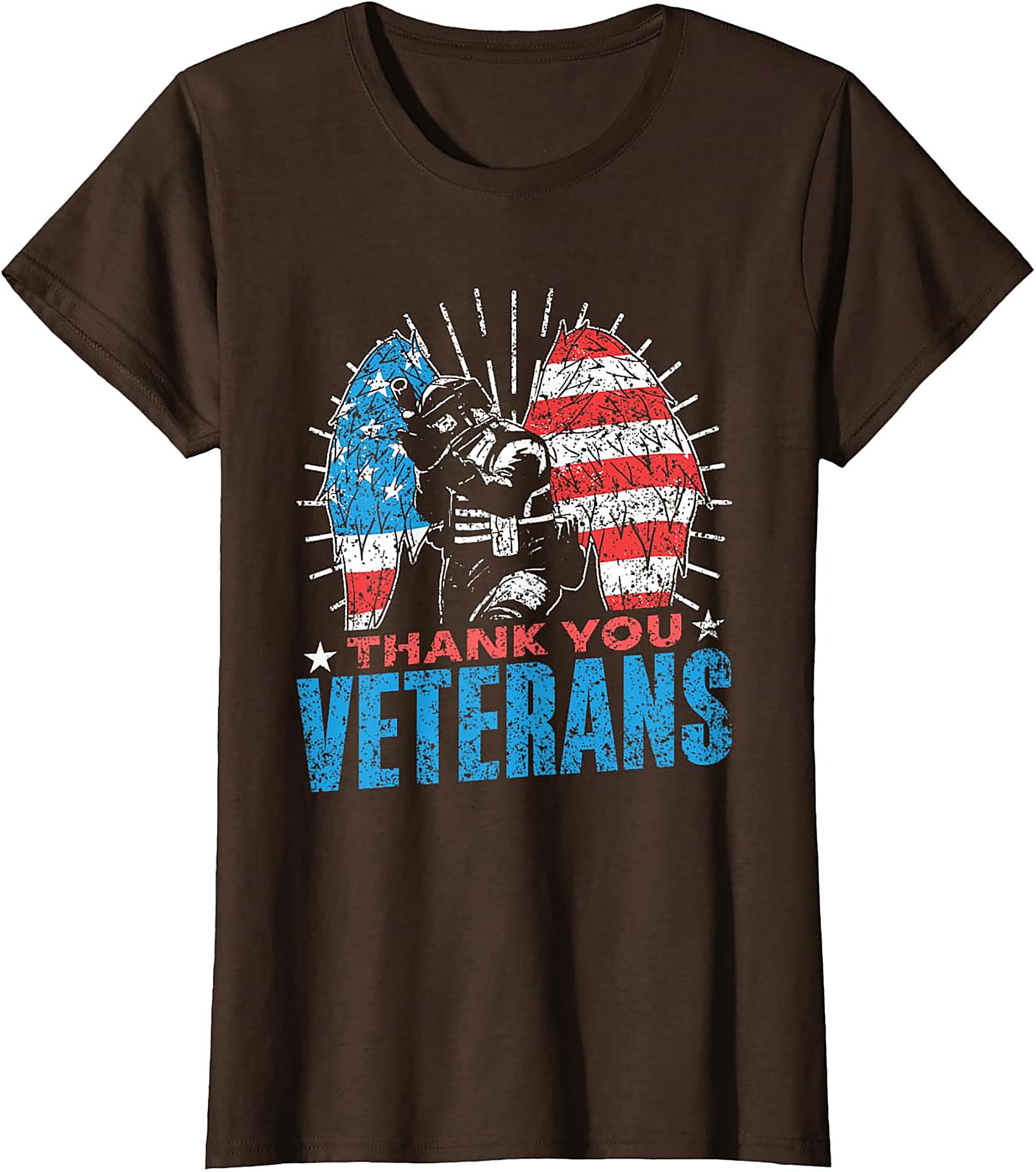 Veteran Thank You T-shirt | American Flag Wings Patriotic Tee