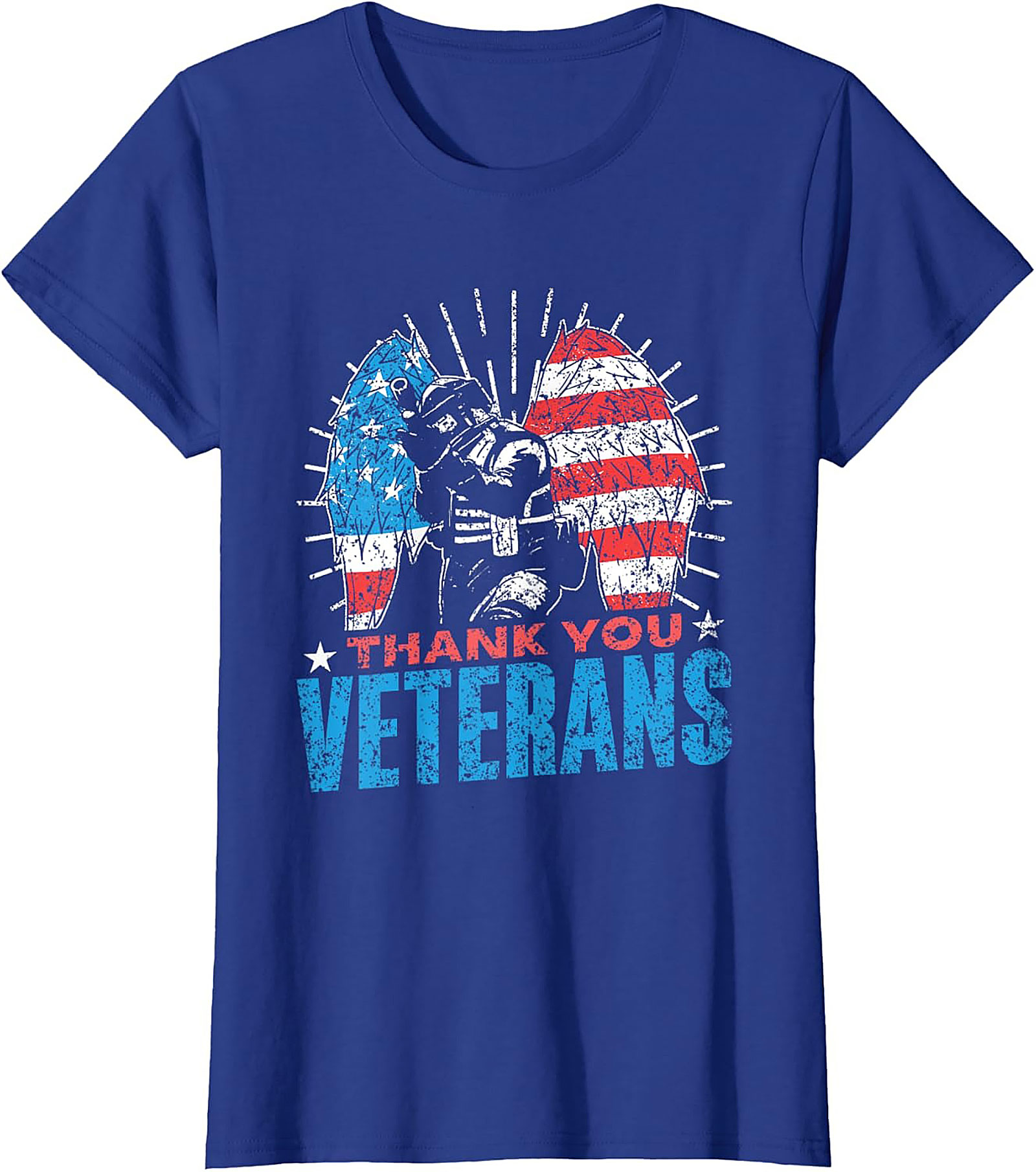 Veteran Thank You T-shirt | American Flag Wings Patriotic Tee