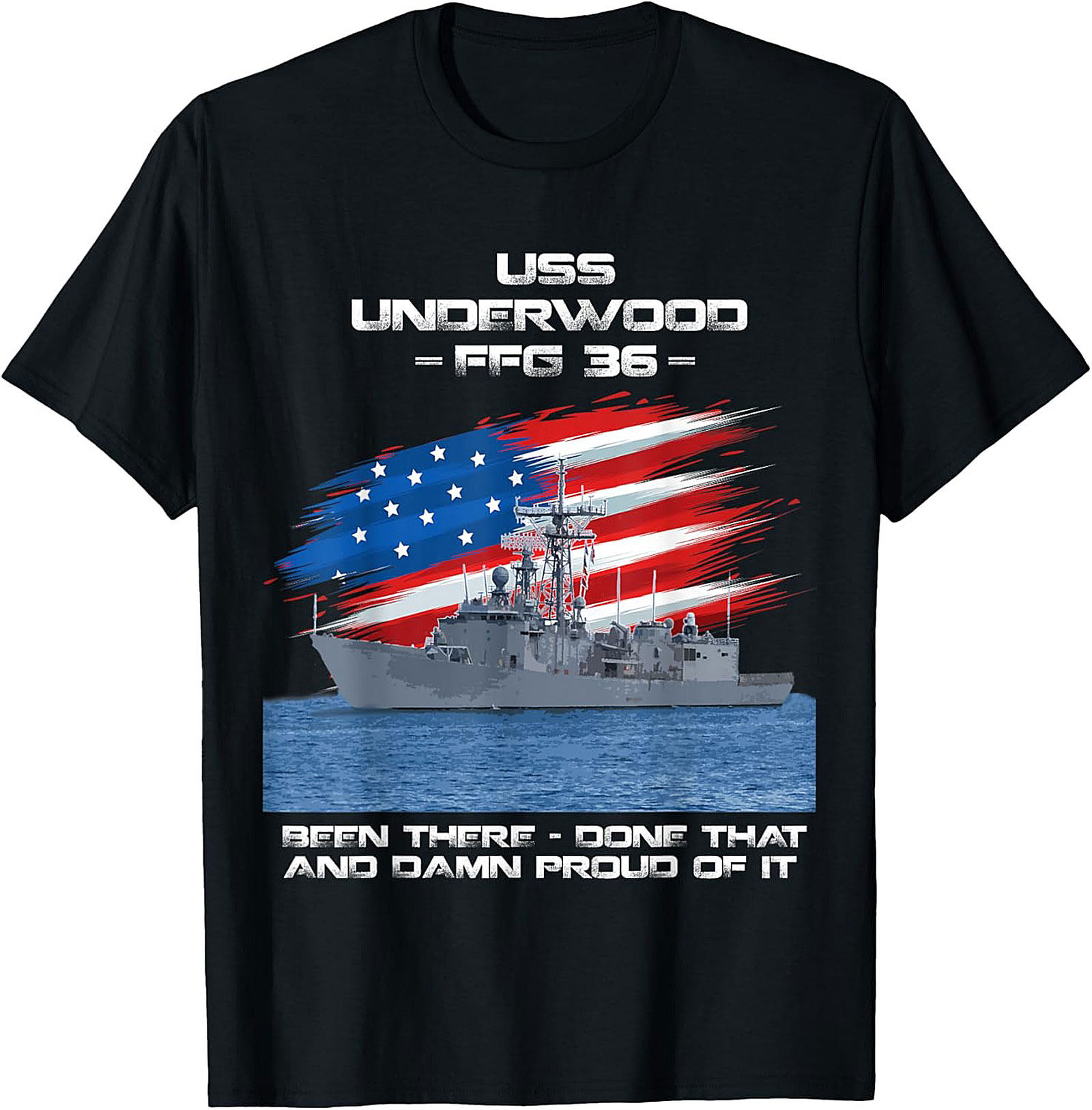 USS Underwood FFG 36 Graphic Tee | Navy Veteran Shirt