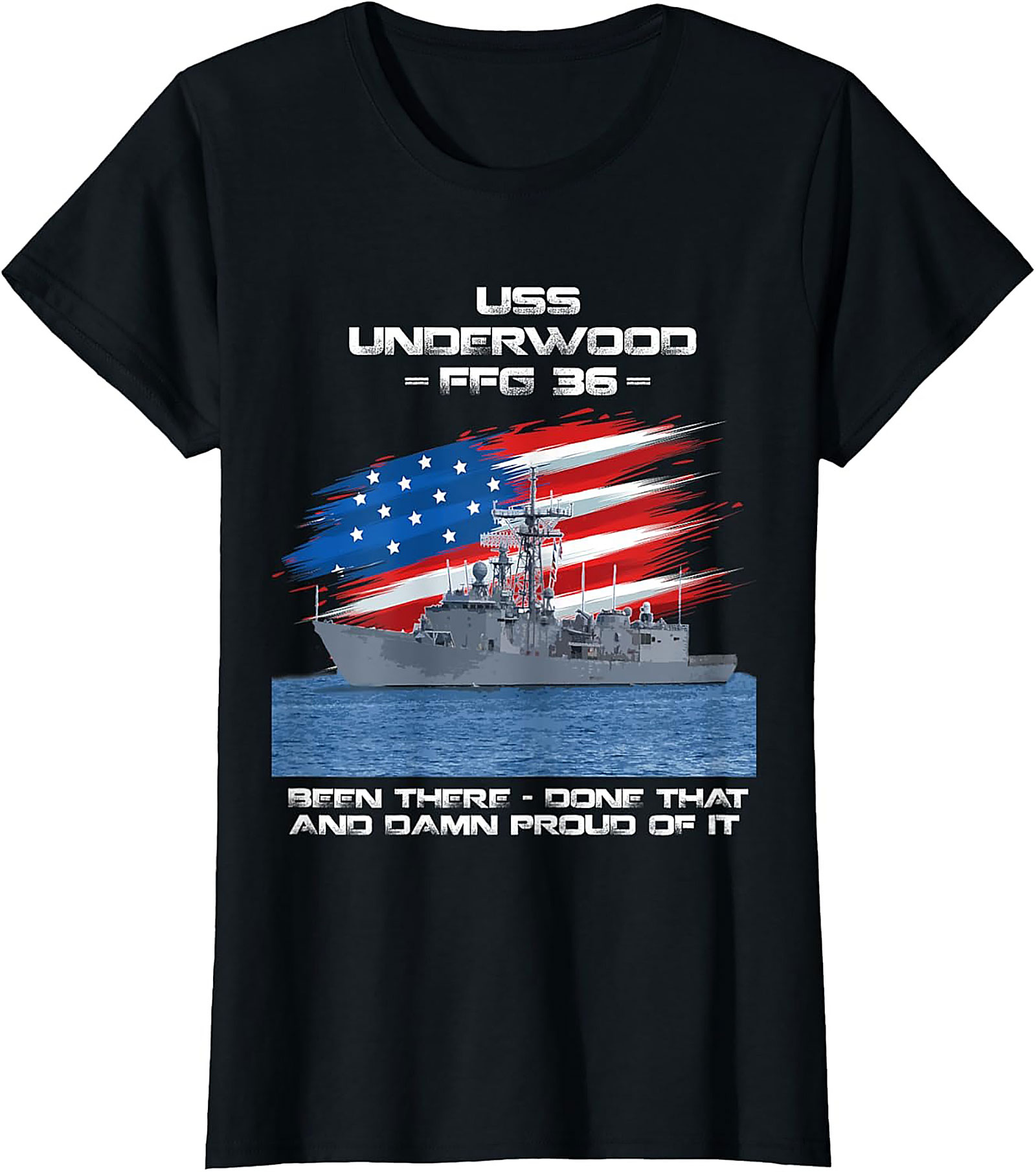 USS Underwood FFG 36 Graphic Tee | Navy Veteran Shirt