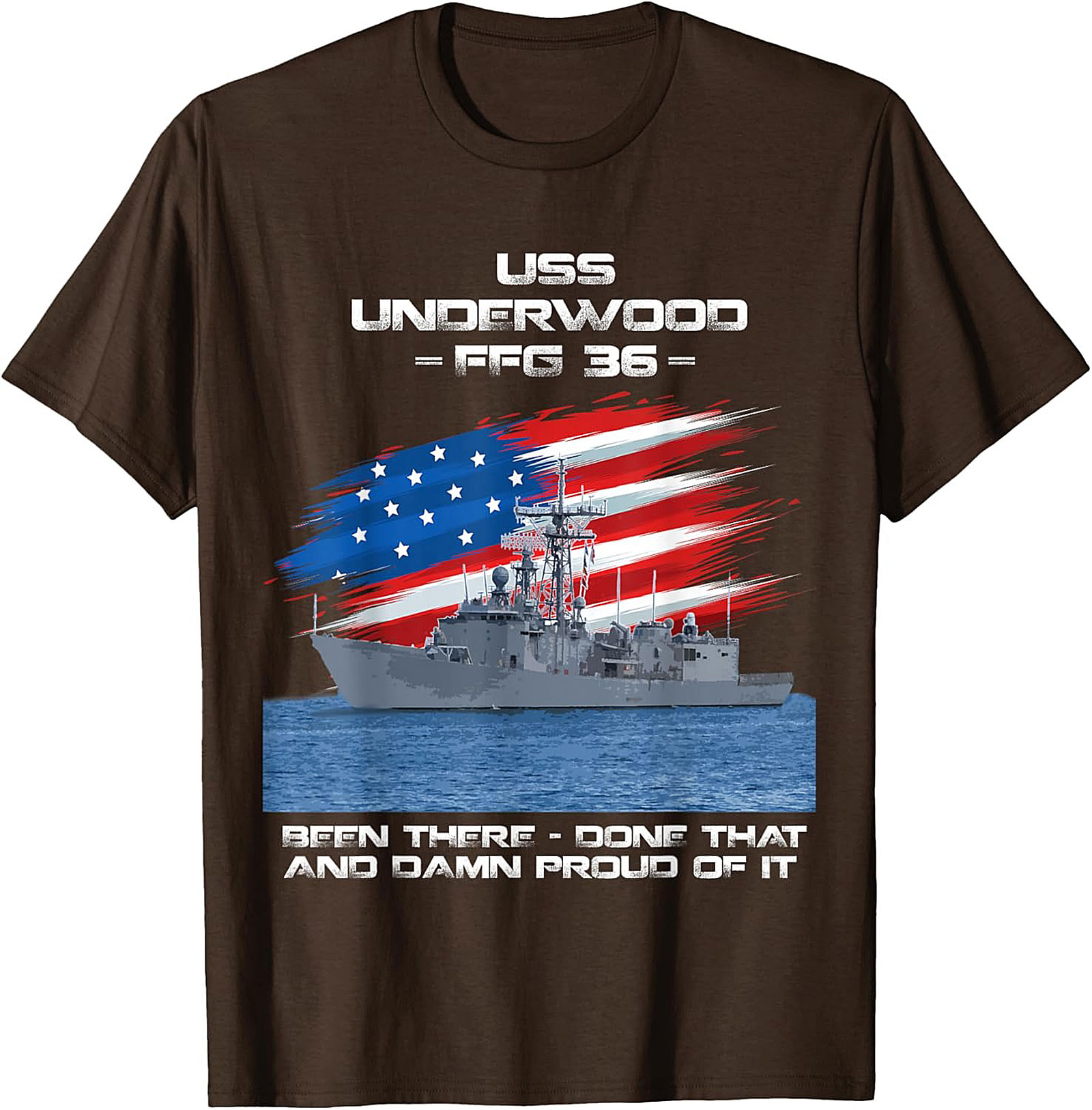 USS Underwood FFG 36 Graphic Tee | Navy Veteran Shirt
