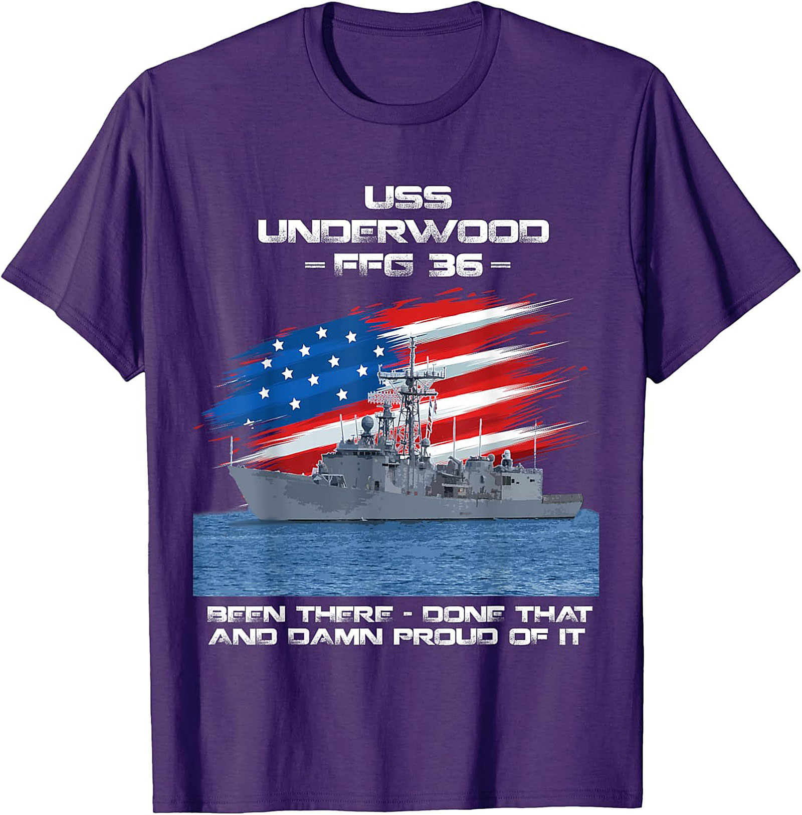 USS Underwood FFG 36 Graphic Tee | Navy Veteran Shirt