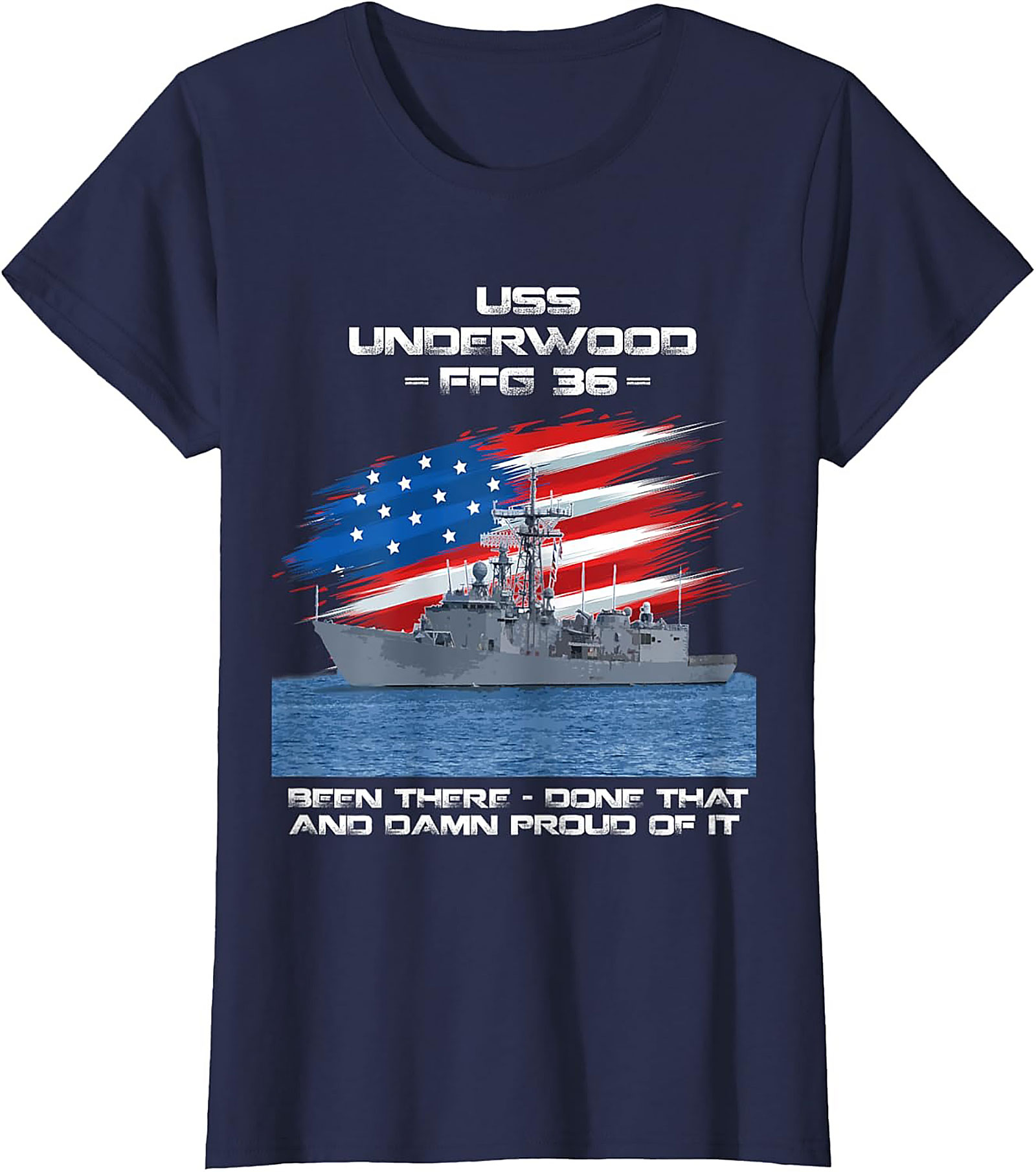 USS Underwood FFG 36 Graphic Tee | Navy Veteran Shirt