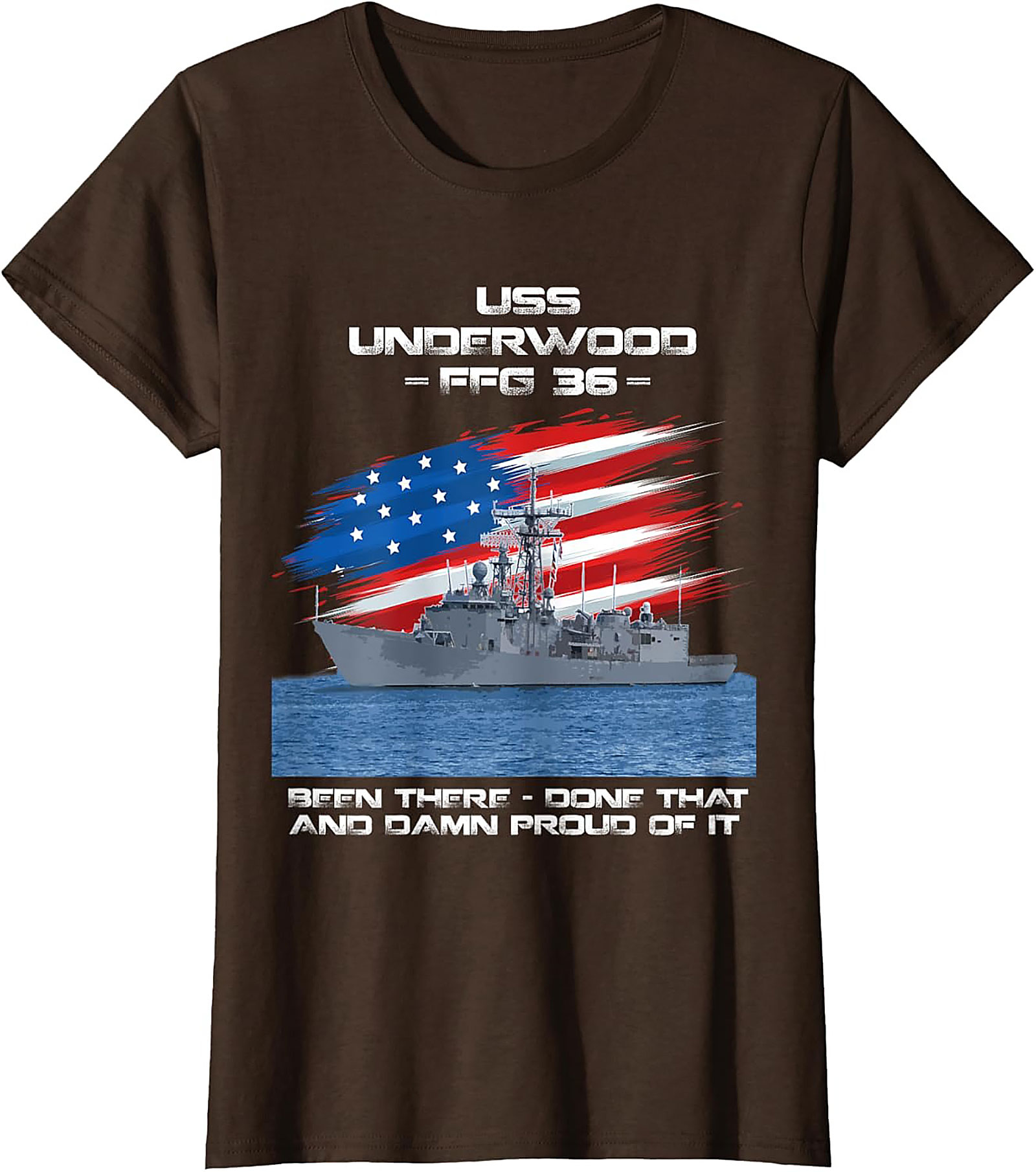 USS Underwood FFG 36 Graphic Tee | Navy Veteran Shirt