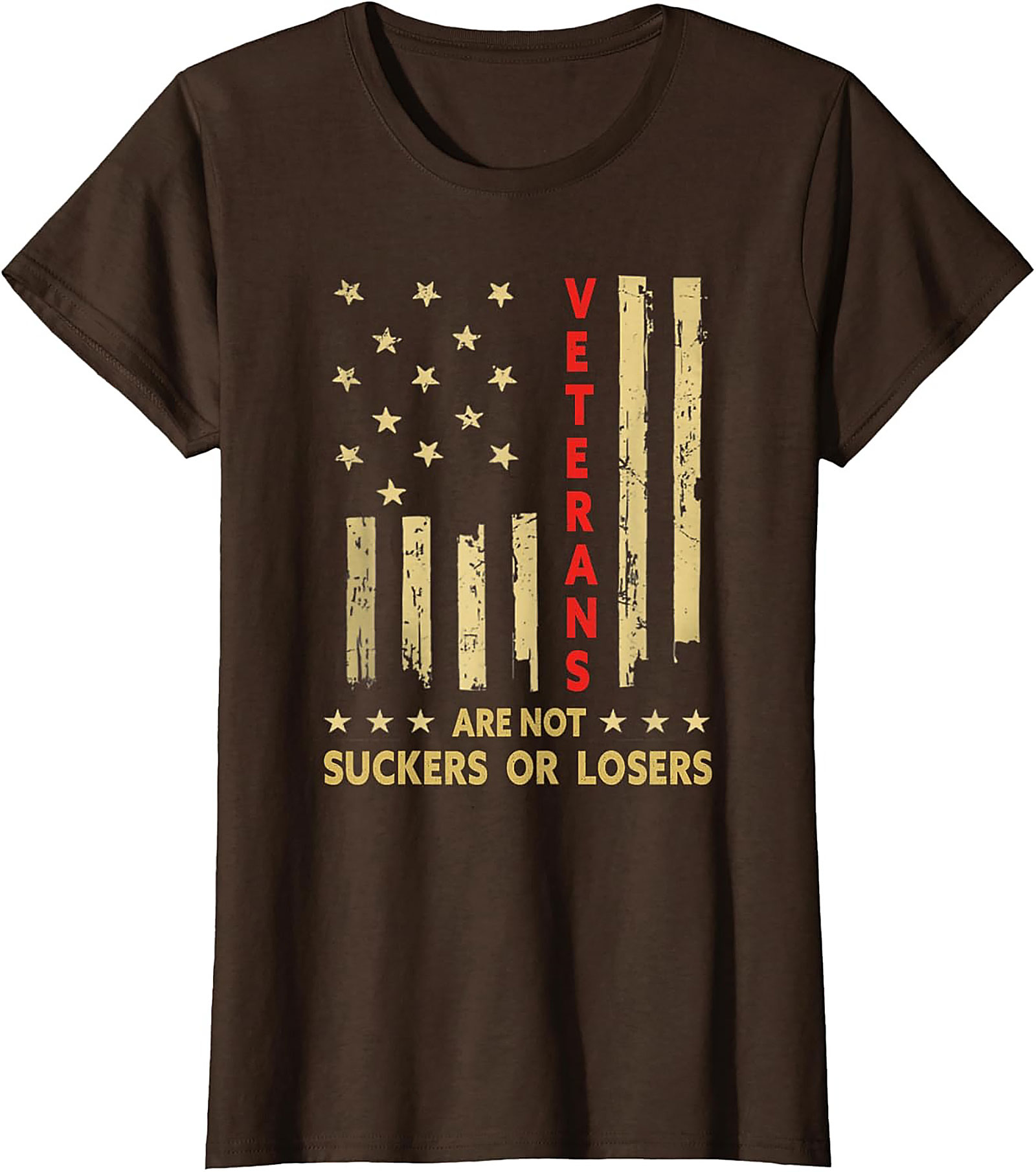 Veteran Graphic Tee: Veterans Are Not Suckers Or Losers