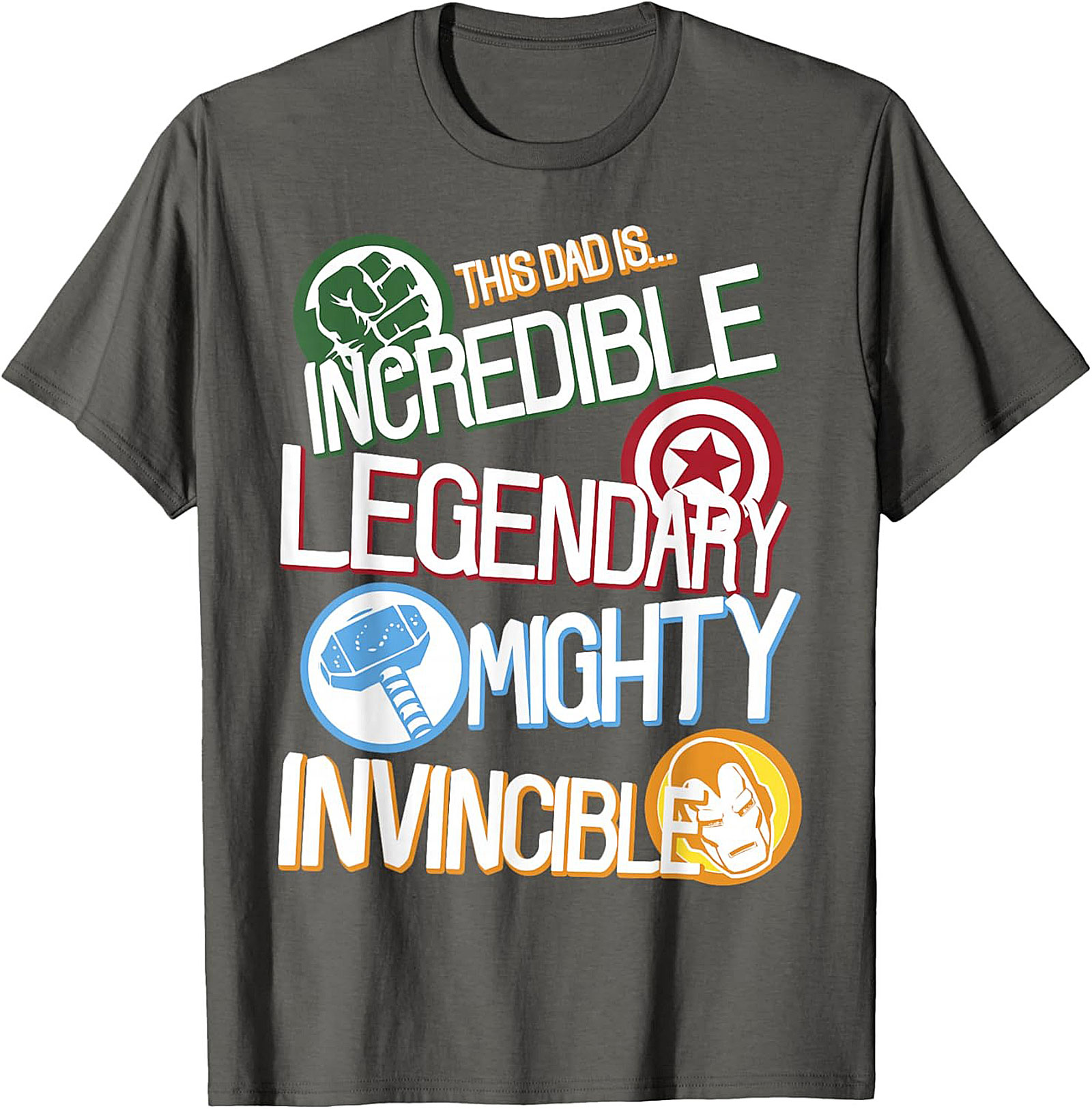 Incredible Dad Legendary Superhero Graphic Tee Gift