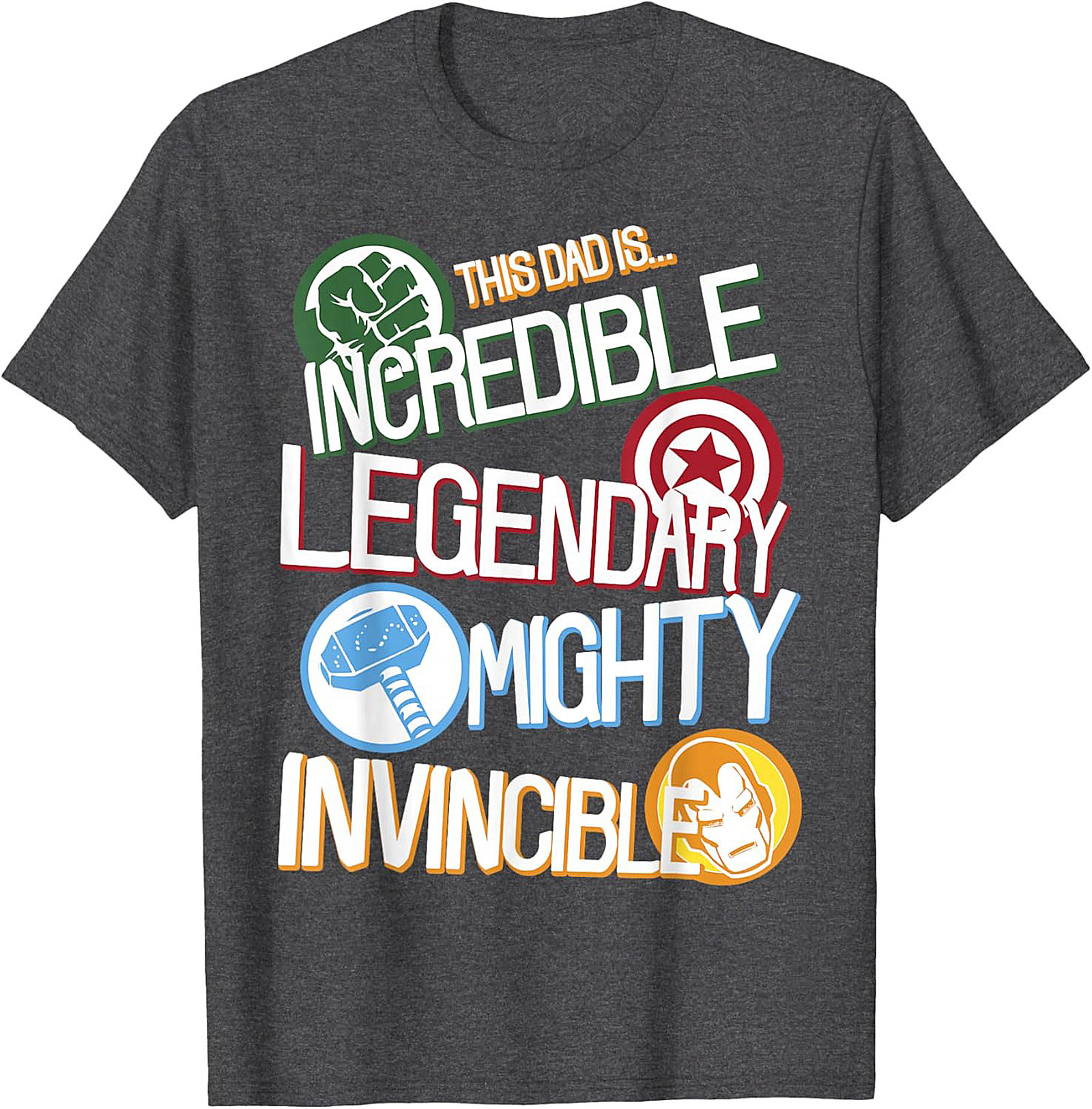 Incredible Dad Legendary Superhero Graphic Tee Gift