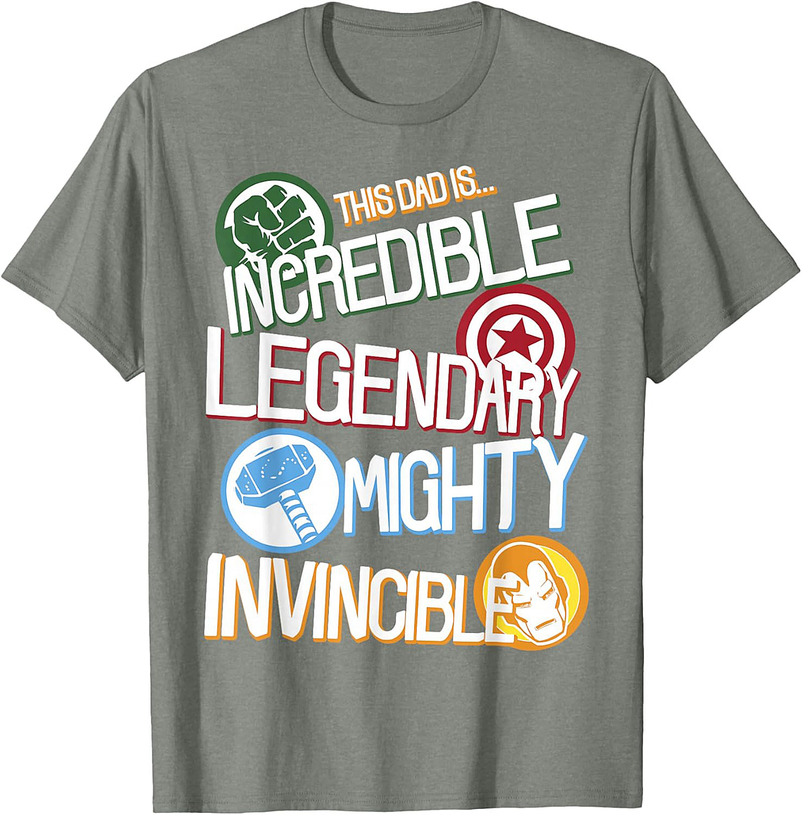 Incredible Dad Legendary Superhero Graphic Tee Gift