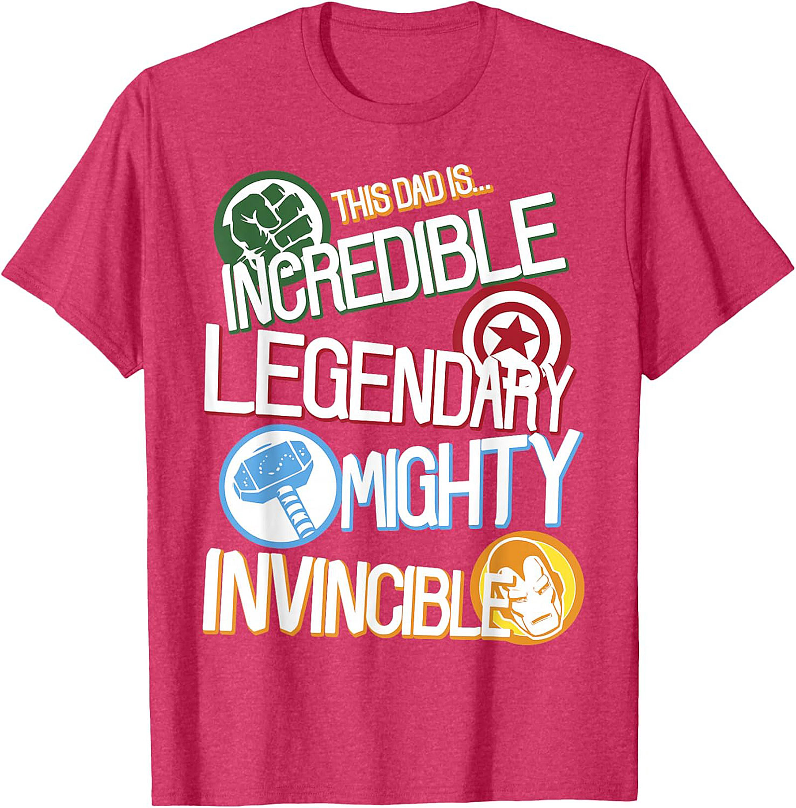 Incredible Dad Legendary Superhero Graphic Tee Gift