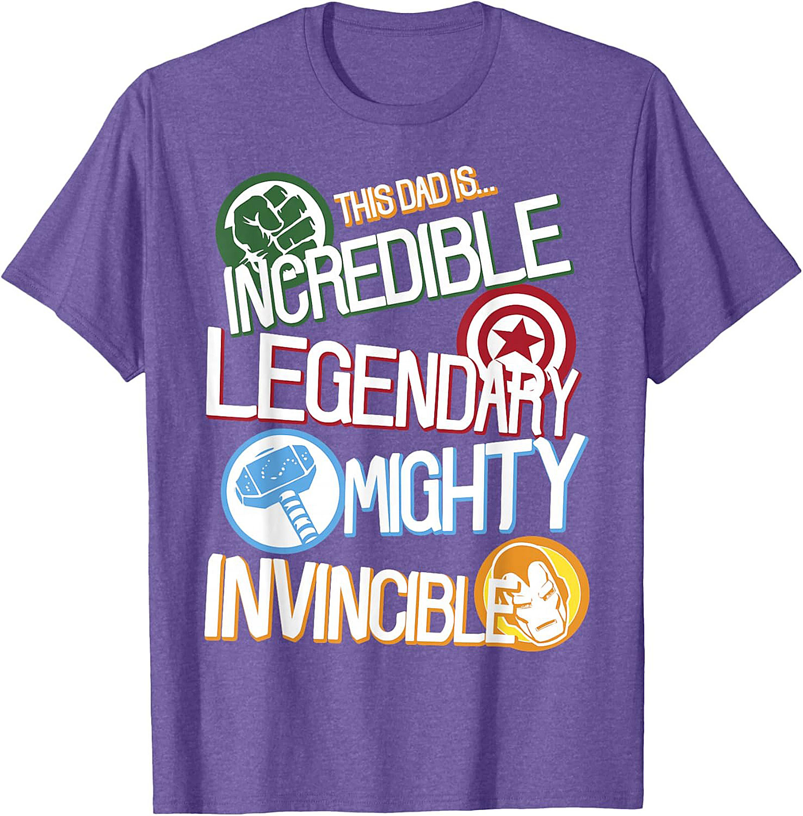 Incredible Dad Legendary Superhero Graphic Tee Gift