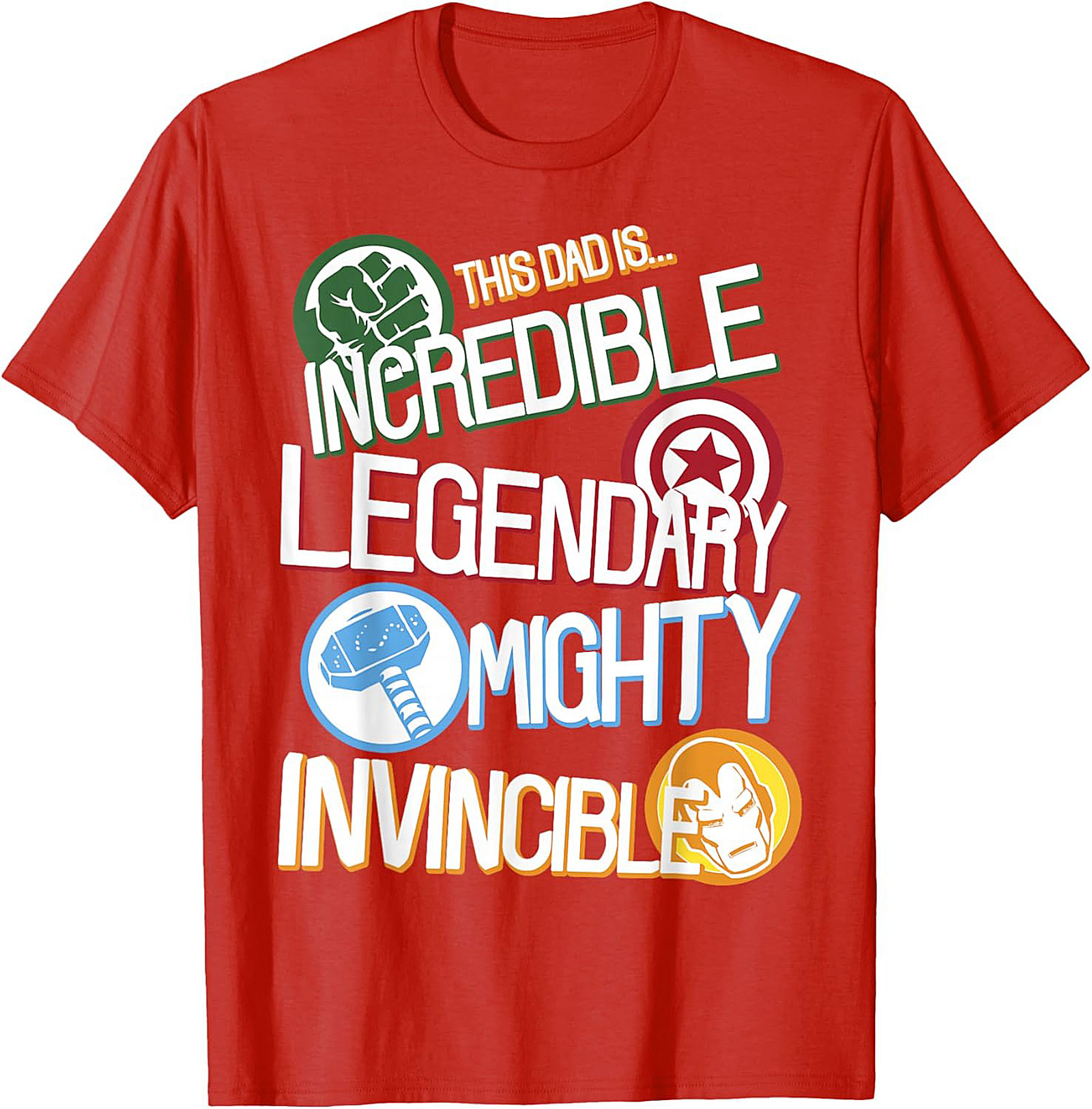 Incredible Dad Legendary Superhero Graphic Tee Gift