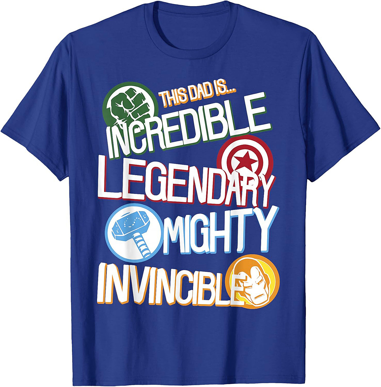 Incredible Dad Legendary Superhero Graphic Tee Gift