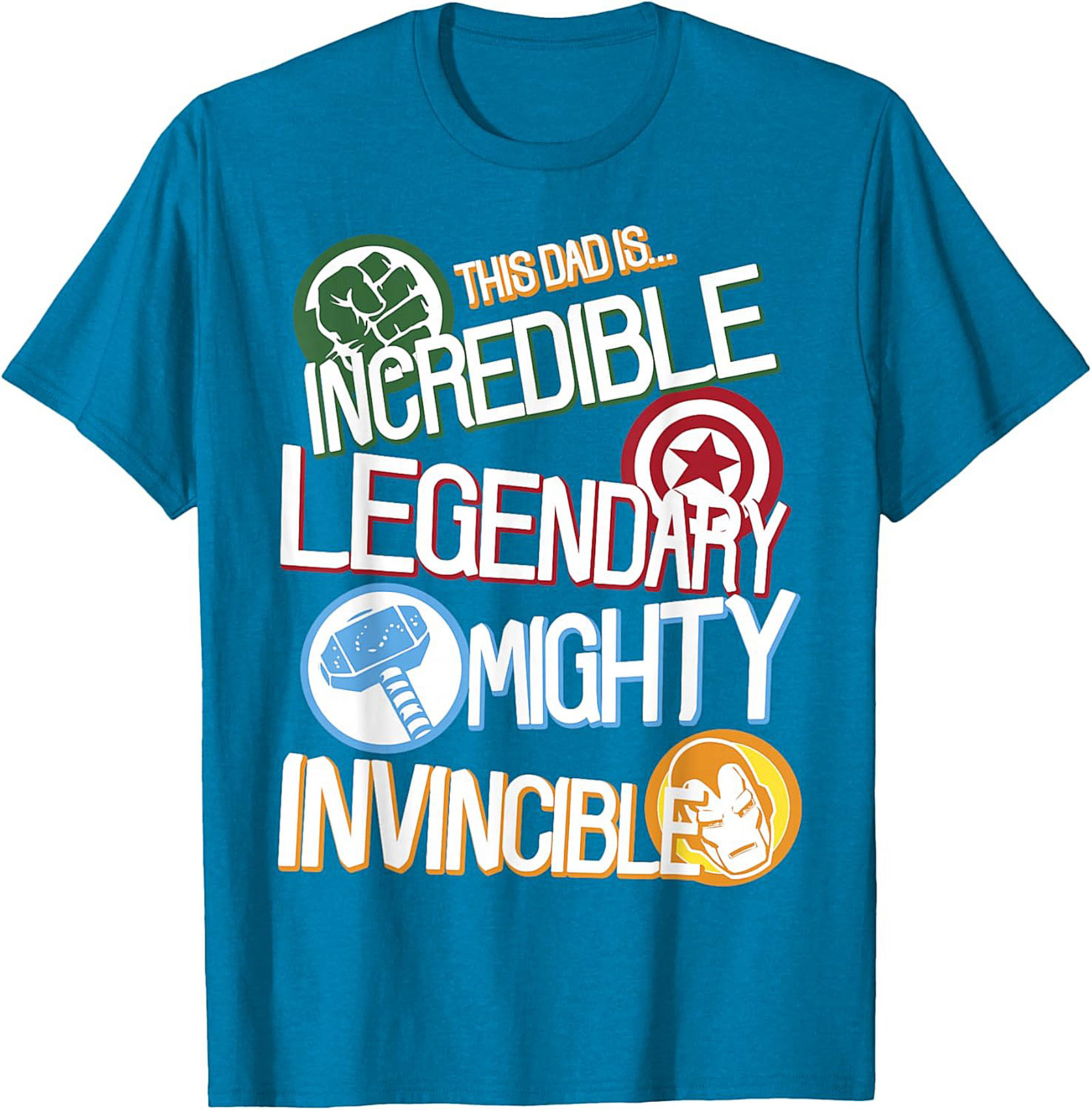 Incredible Dad Legendary Superhero Graphic Tee Gift
