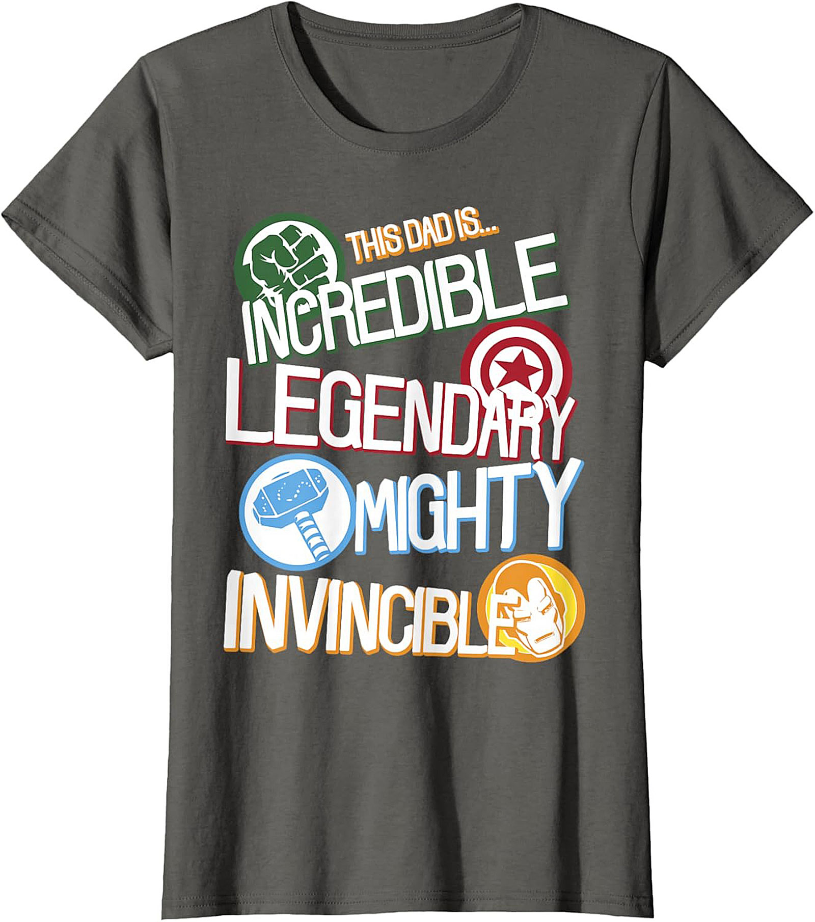 Incredible Dad Legendary Superhero Graphic Tee Gift