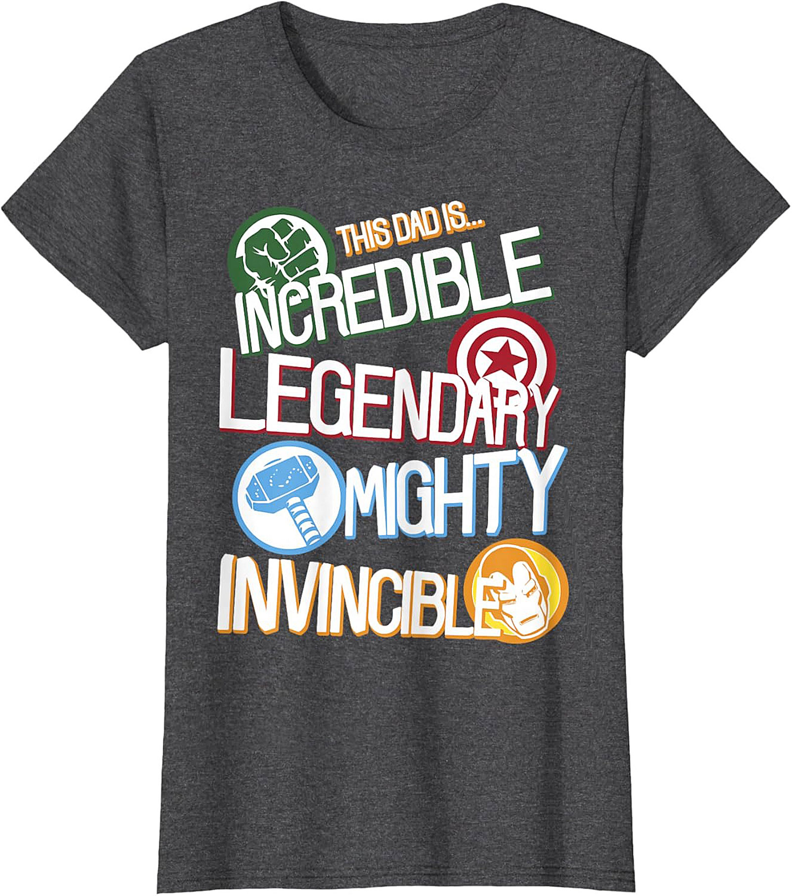 Incredible Dad Legendary Superhero Graphic Tee Gift