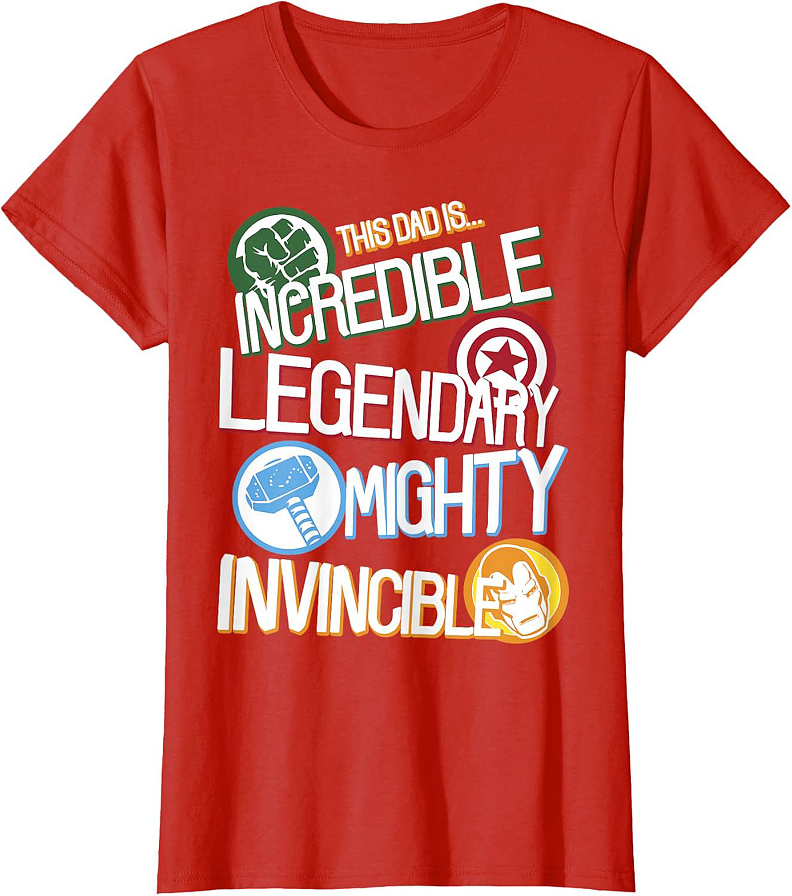 Incredible Dad Legendary Superhero Graphic Tee Gift