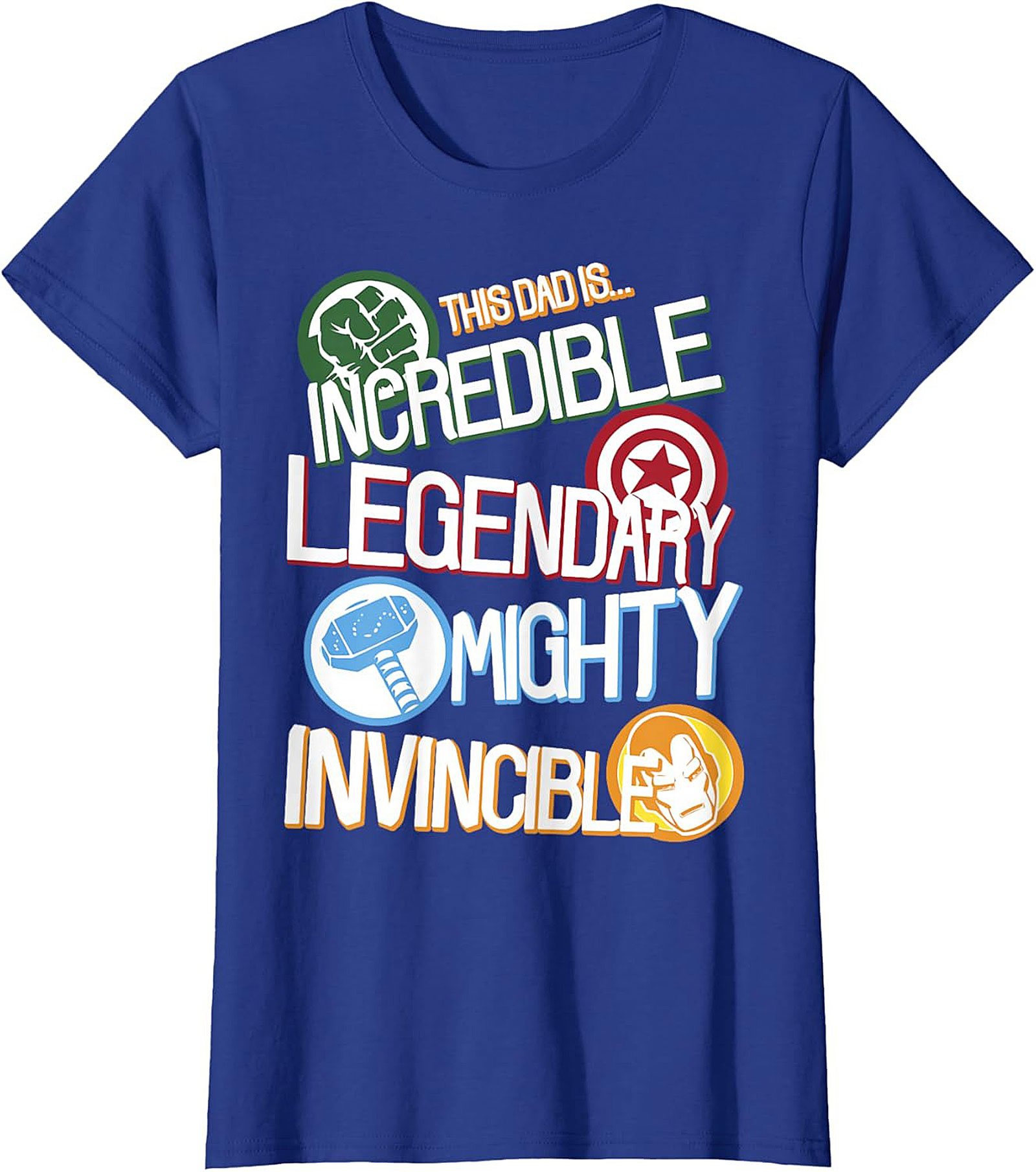 Incredible Dad Legendary Superhero Graphic Tee Gift
