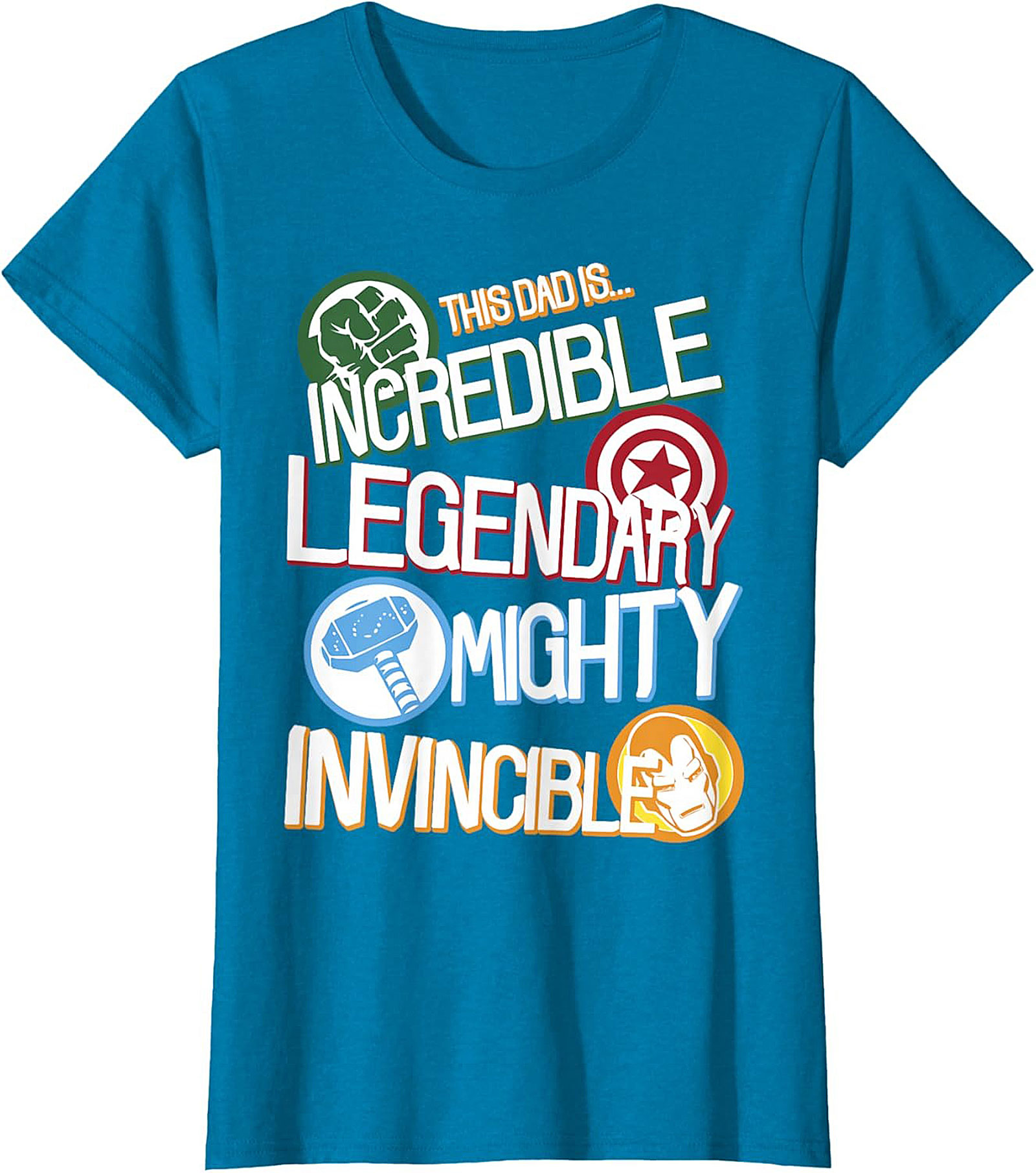 Incredible Dad Legendary Superhero Graphic Tee Gift