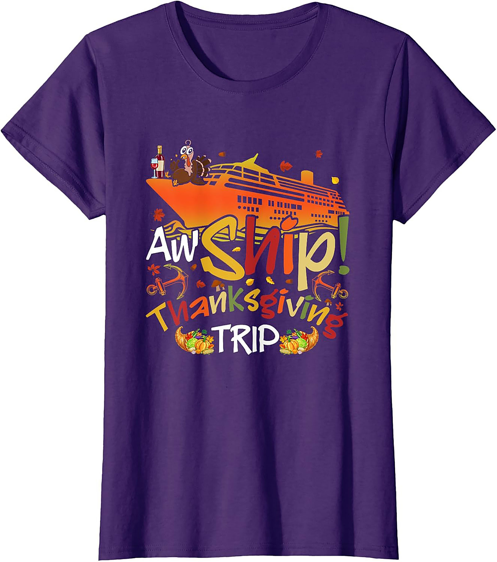 Funny Thanksgiving Cruise T-shirt | Aw Ship! Trip Tee