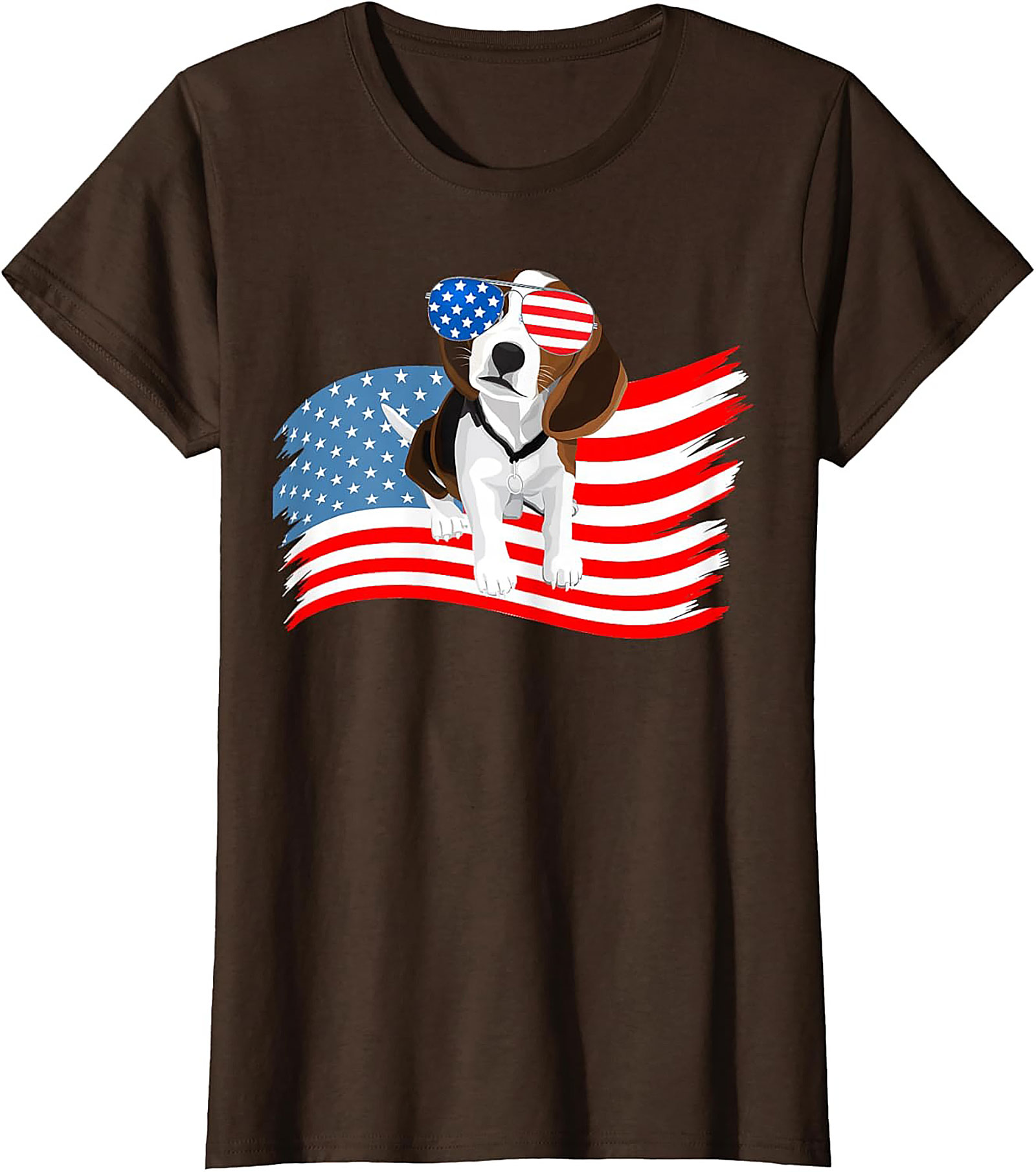 Patriotic Beagle Dog T-shirt | Cool American Flag Graphic Tee