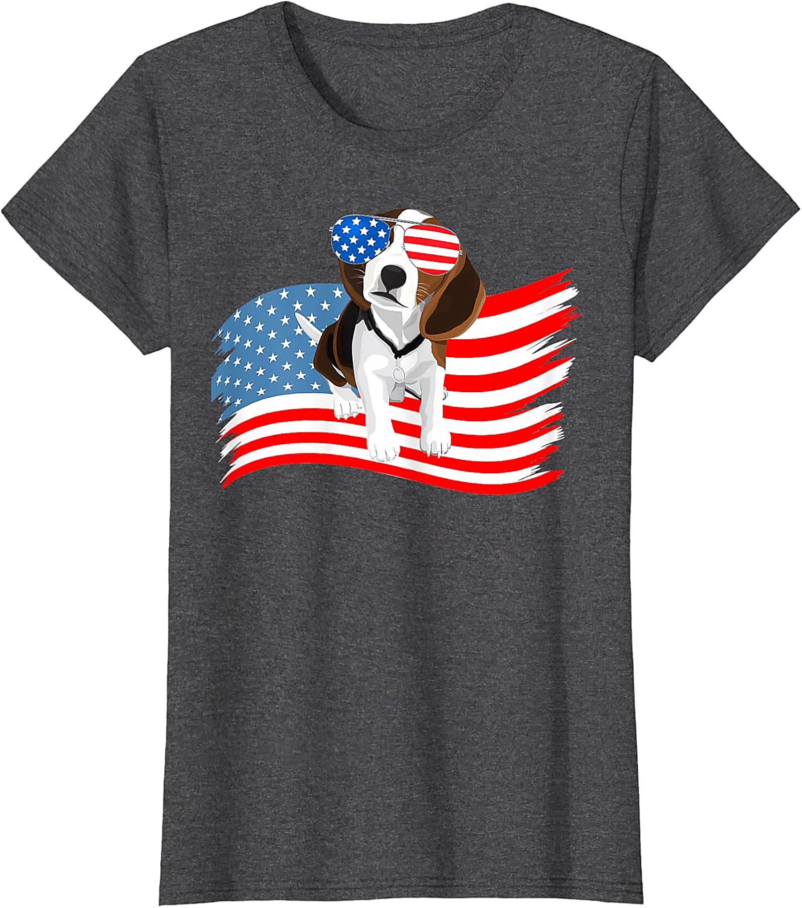 Patriotic Beagle Dog T-shirt | Cool American Flag Graphic Tee