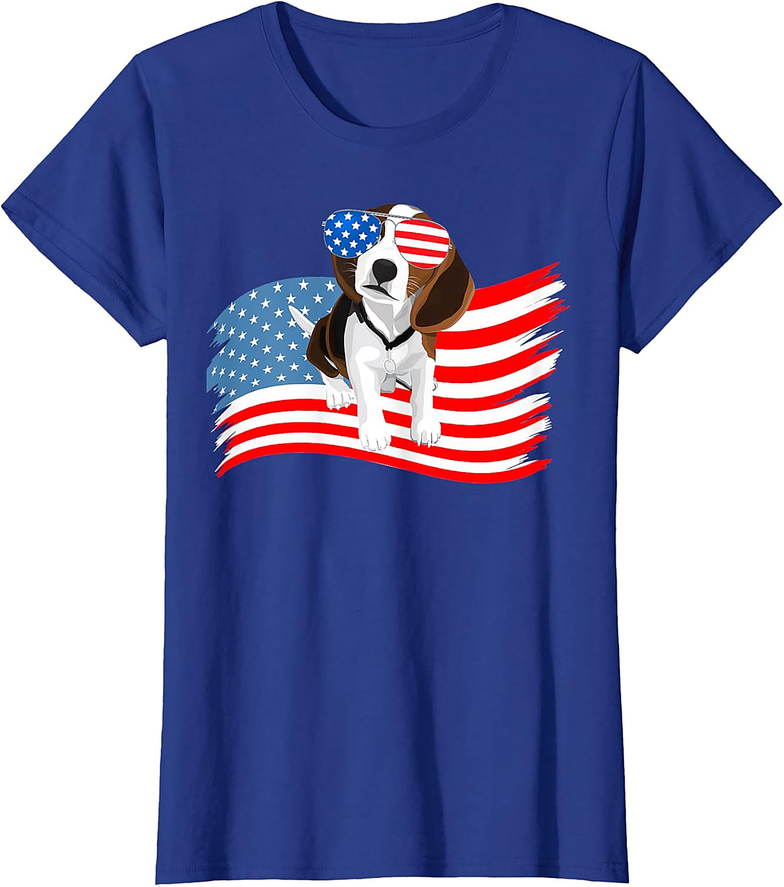 Patriotic Beagle Dog T-shirt | Cool American Flag Graphic Tee