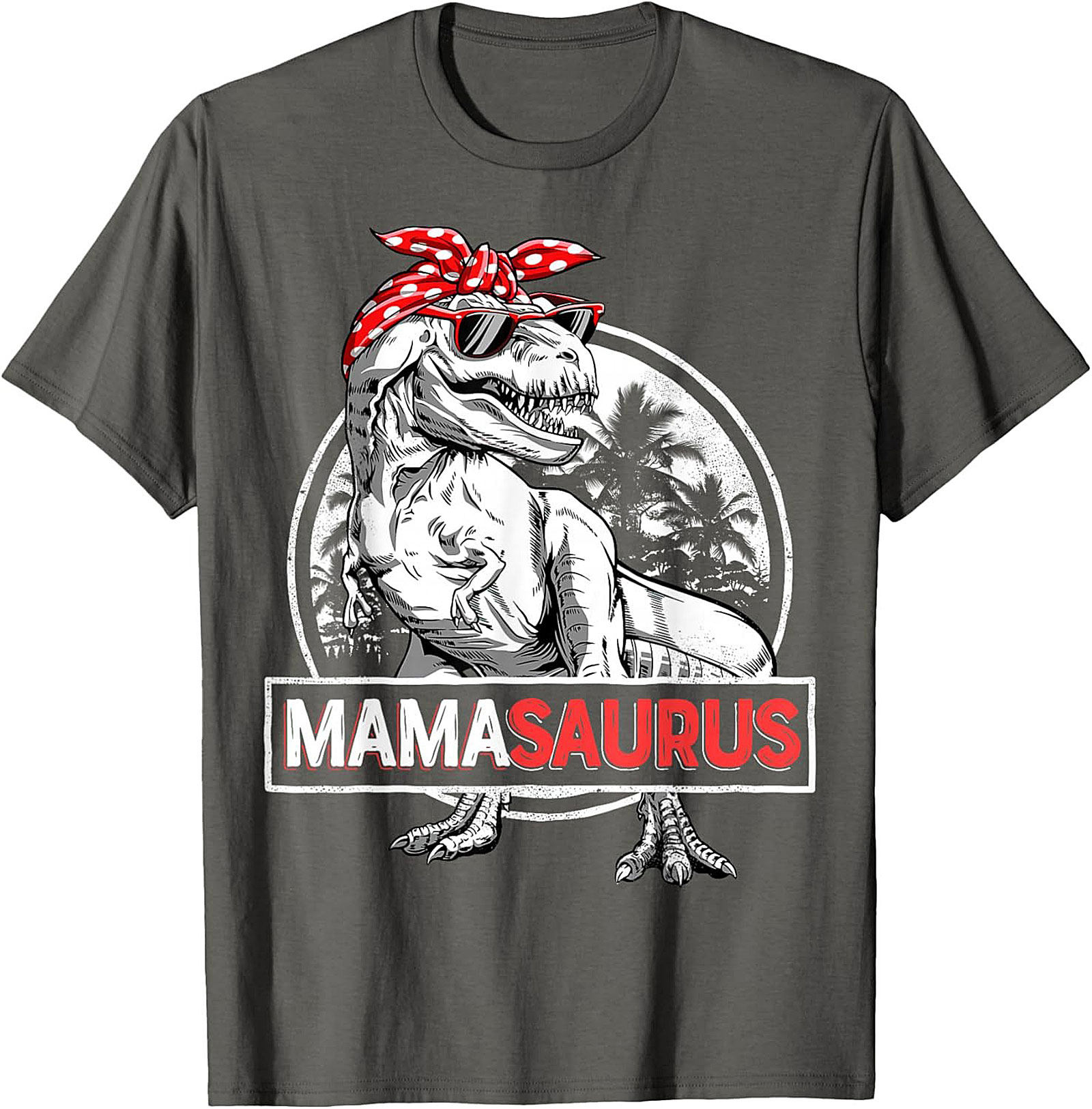  Funny Mama Saurus T-Shirt Dinosaur Mom Graphic Tee