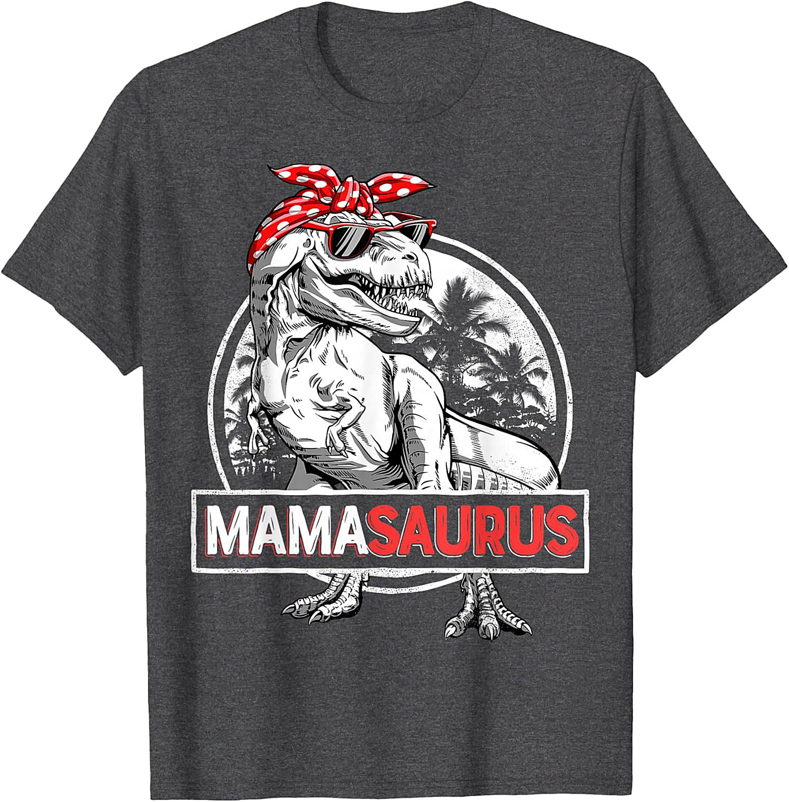  Funny Mama Saurus T-Shirt Dinosaur Mom Graphic Tee