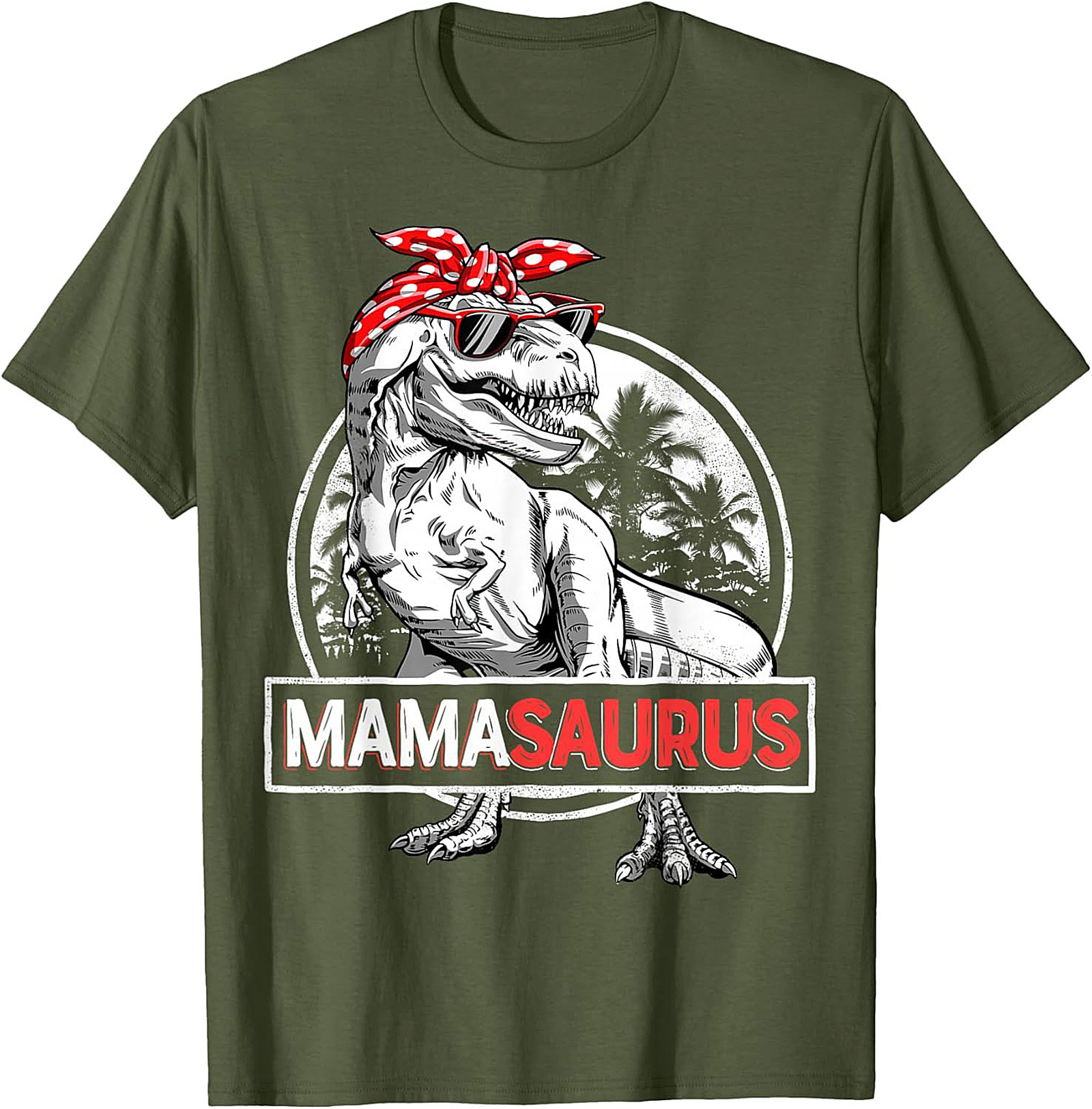  Funny Mama Saurus T-Shirt Dinosaur Mom Graphic Tee