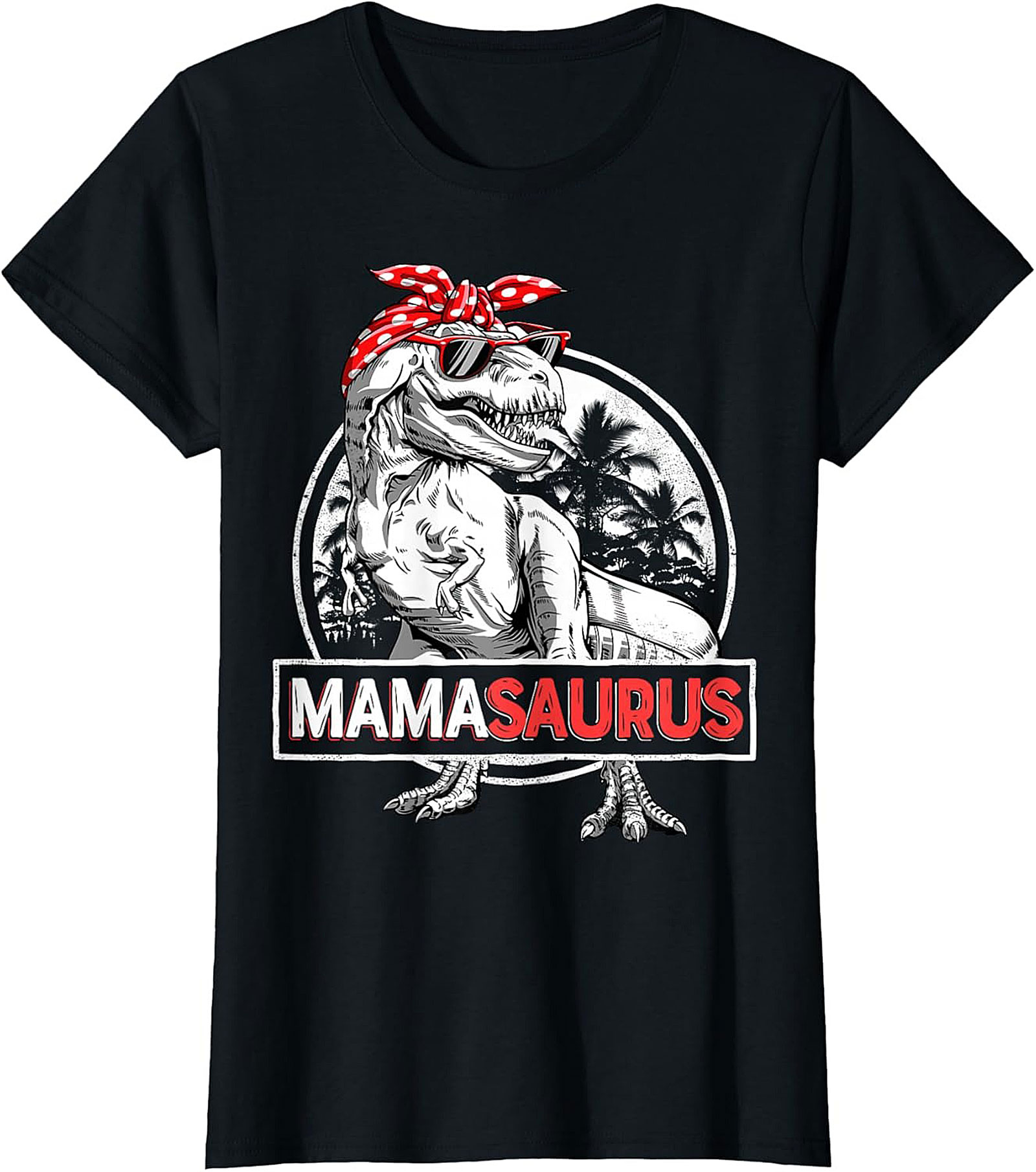  Funny Mama Saurus T-Shirt Dinosaur Mom Graphic Tee