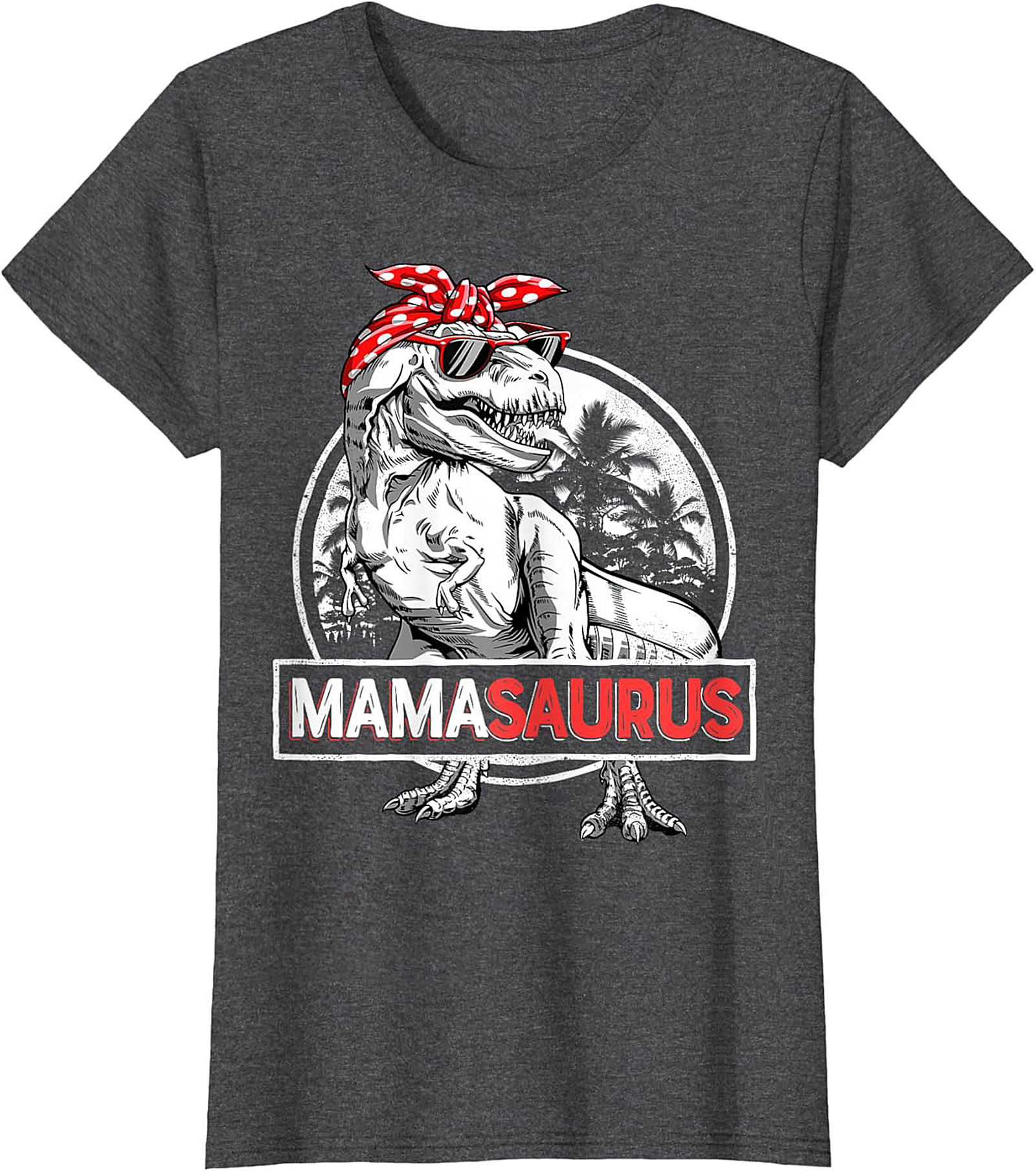  Funny Mama Saurus T-Shirt Dinosaur Mom Graphic Tee