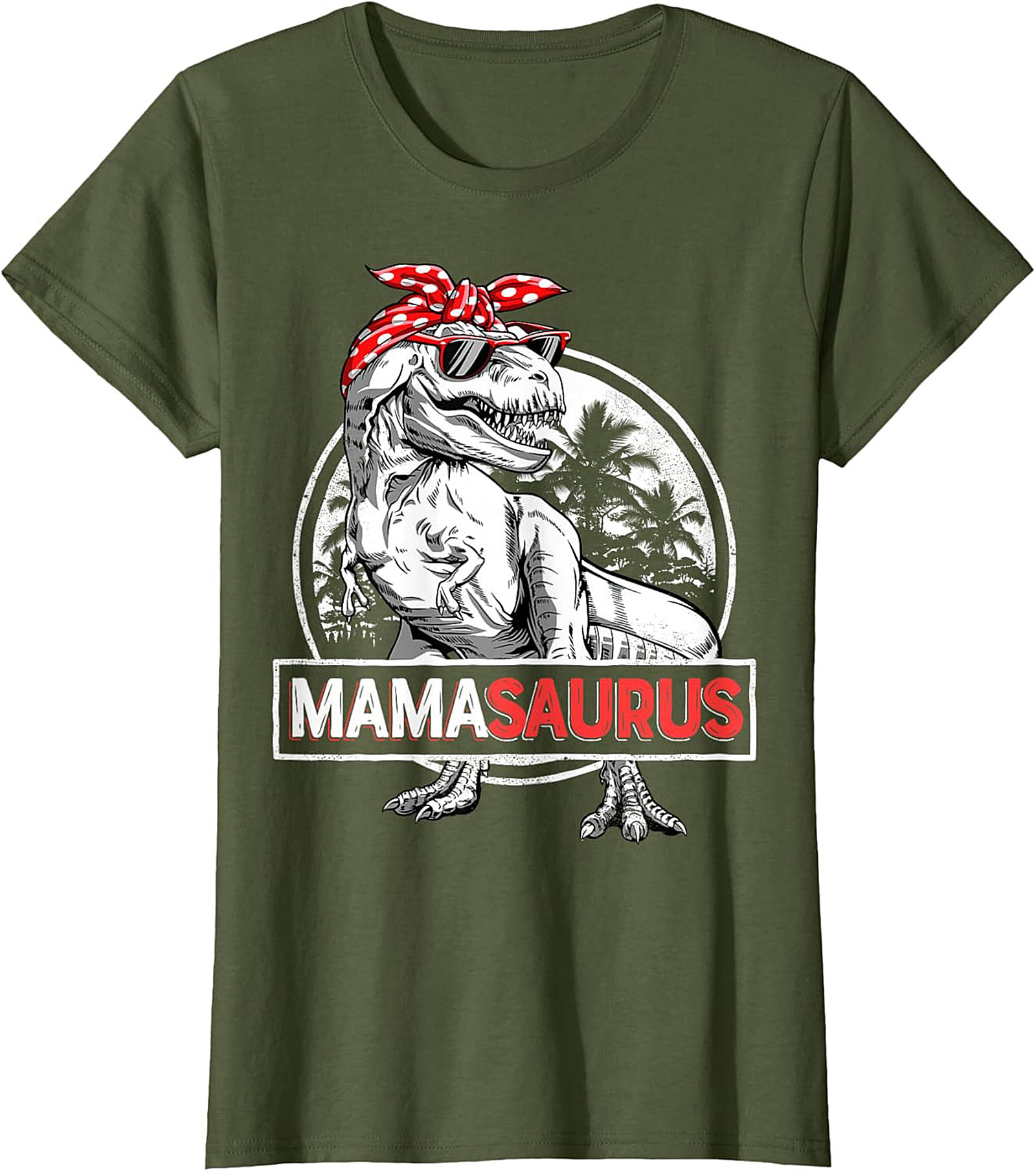  Funny Mama Saurus T-Shirt Dinosaur Mom Graphic Tee