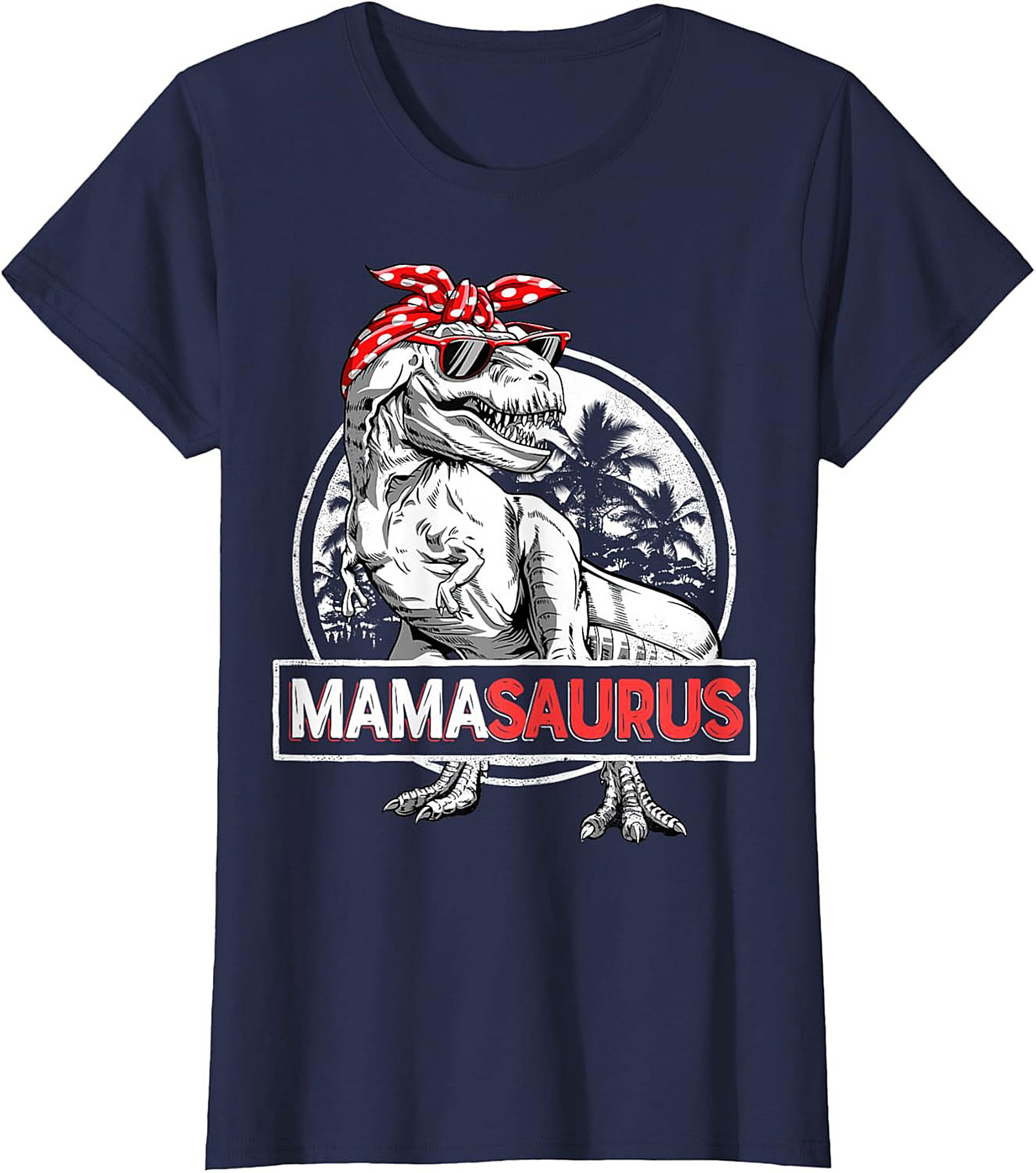  Funny Mama Saurus T-Shirt Dinosaur Mom Graphic Tee