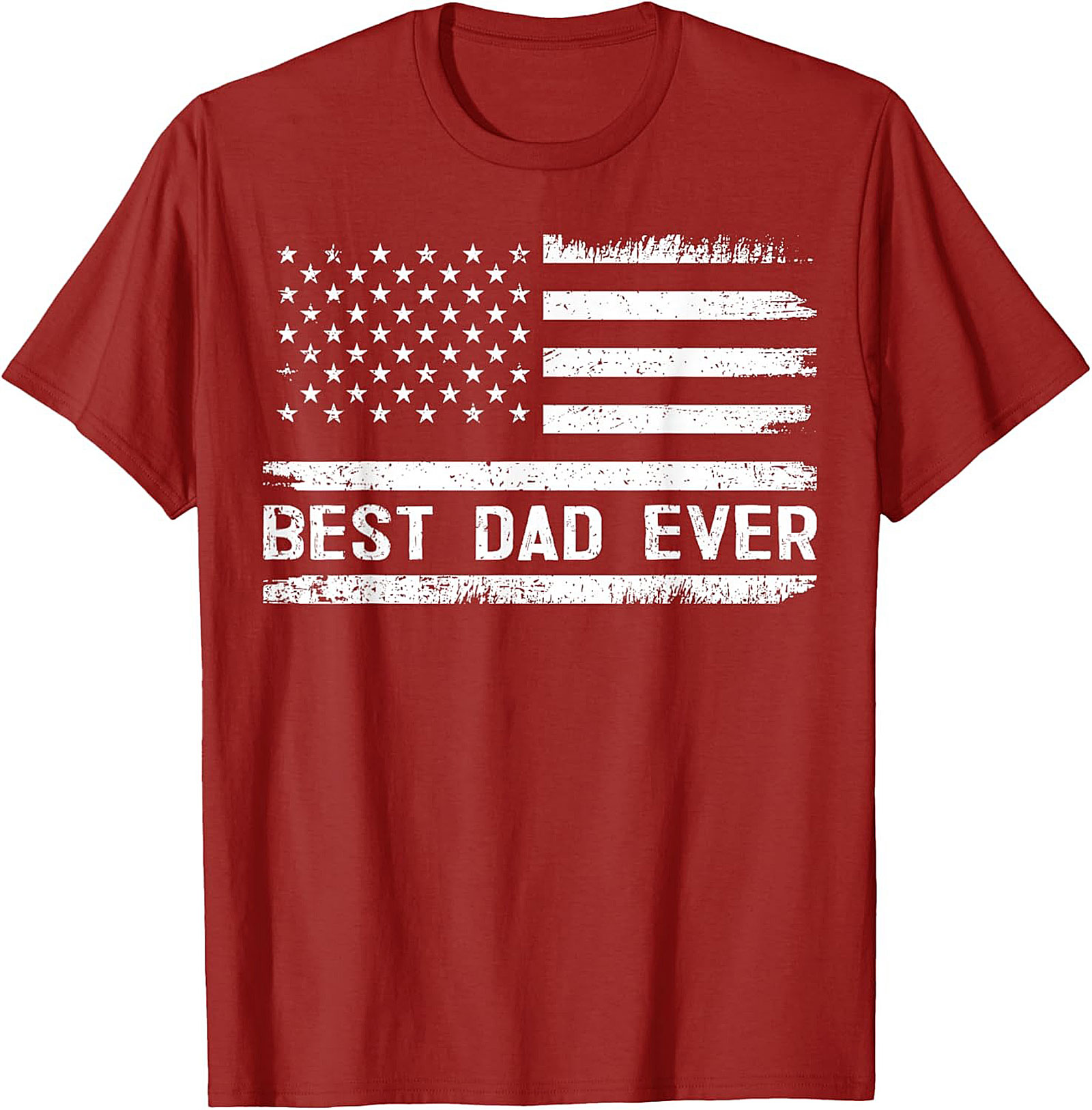 Best Dad Ever T-Shirt Patriotic American Flag Tee