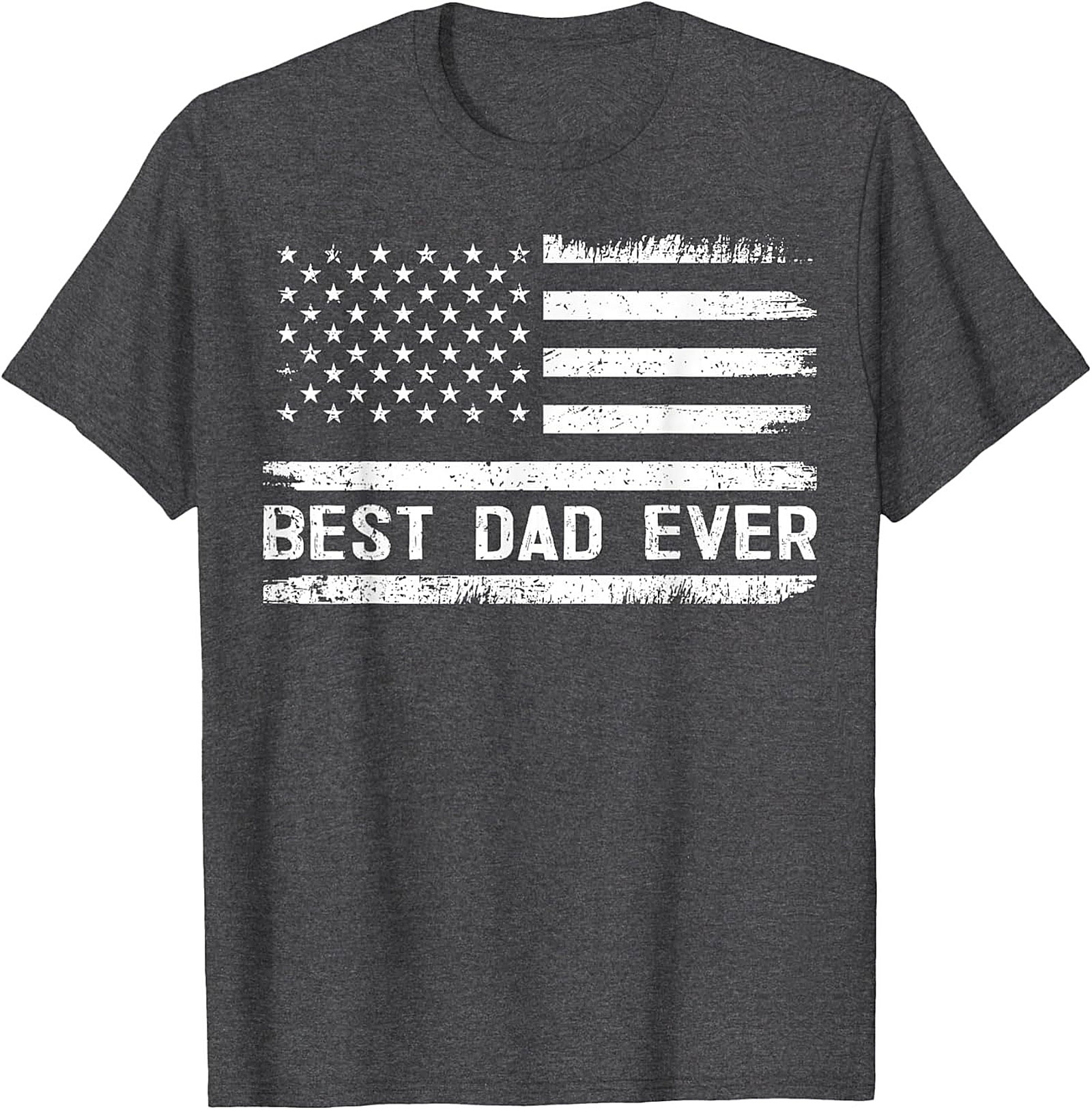 Best Dad Ever T-Shirt Patriotic American Flag Tee