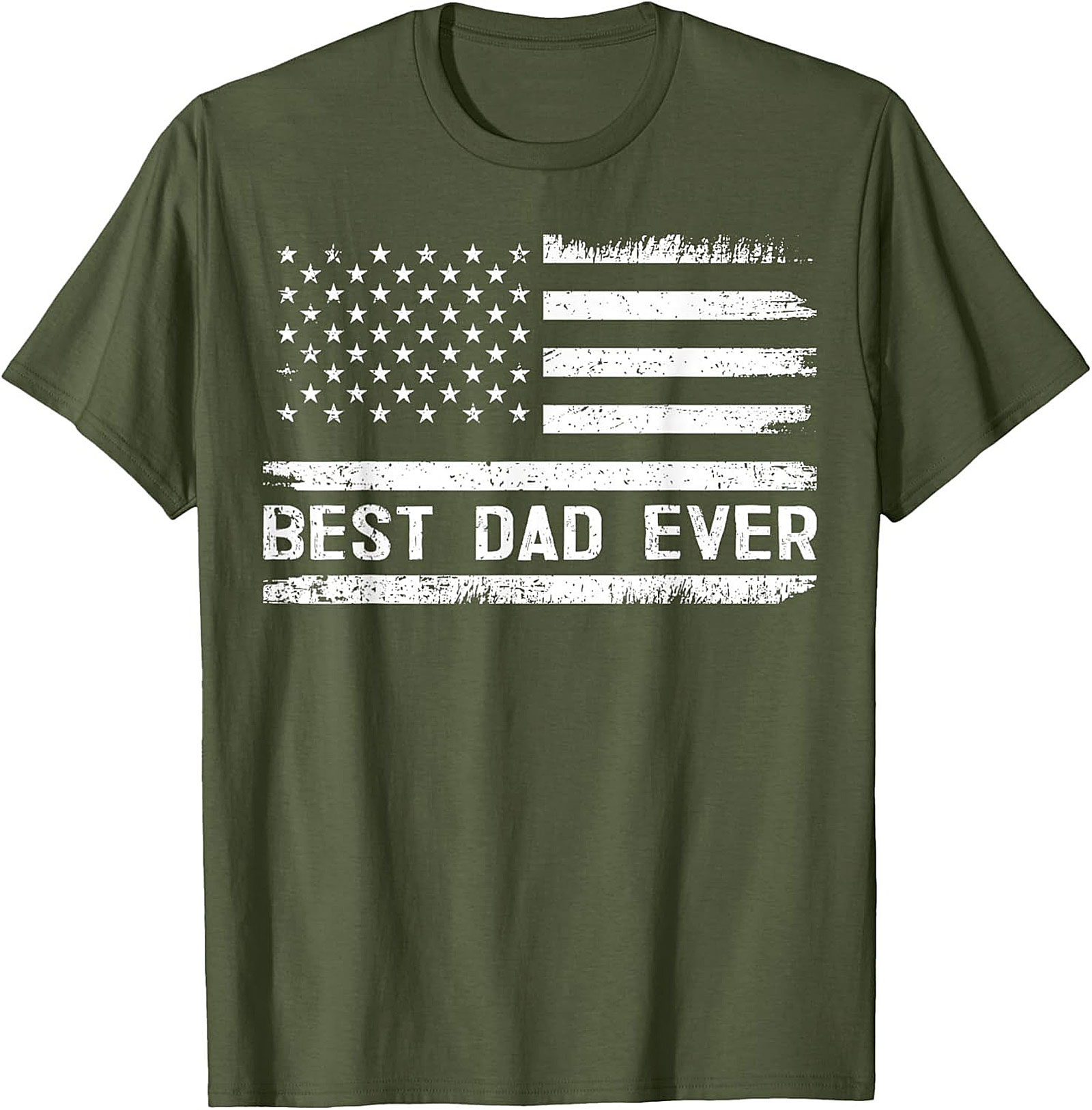Best Dad Ever T-Shirt Patriotic American Flag Tee