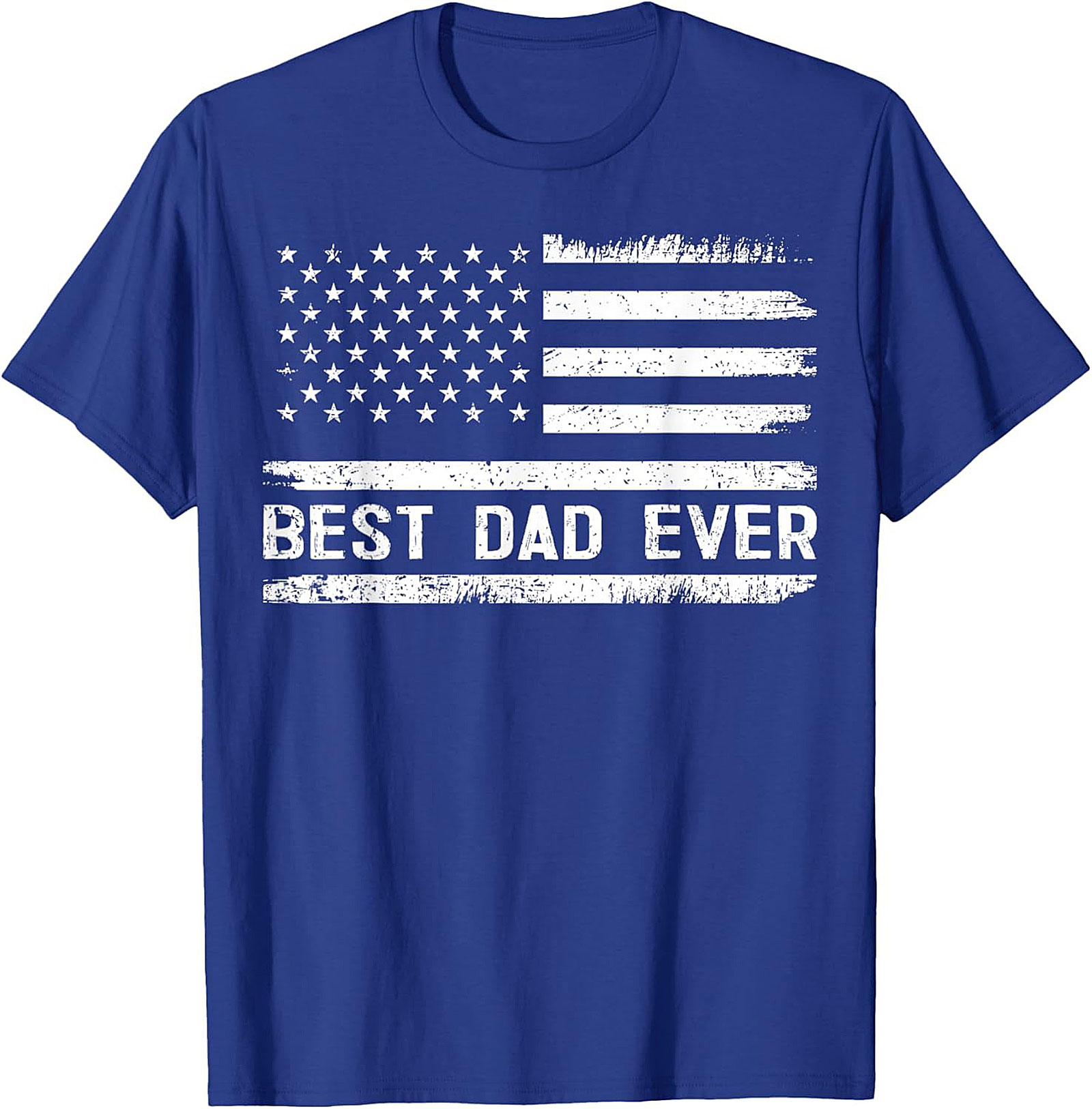 Best Dad Ever T-Shirt Patriotic American Flag Tee