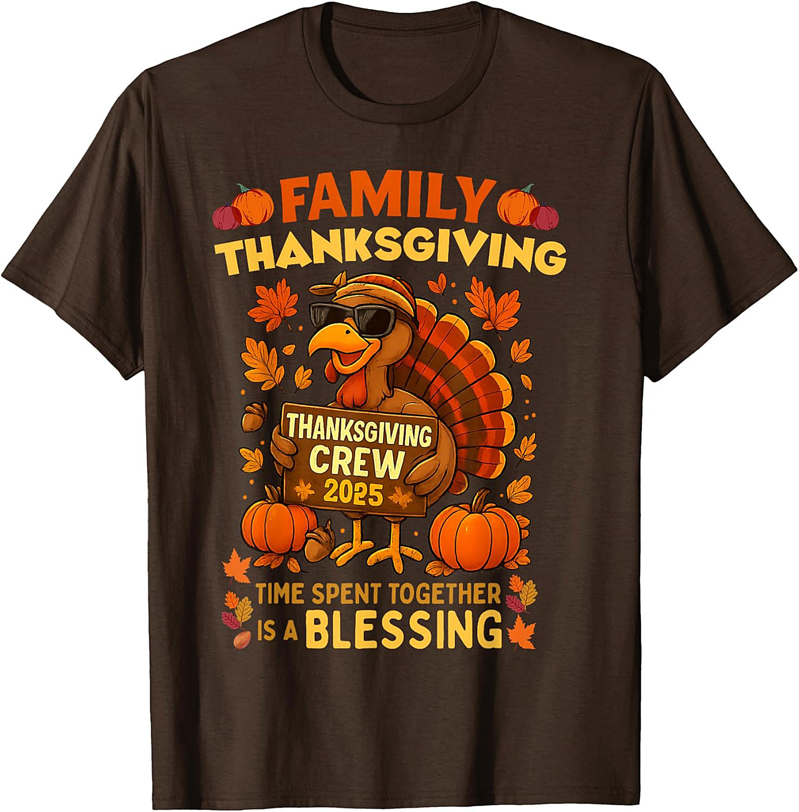 Family Thanksgiving Crew 2025 T-Shirt | Funny Turkey Tee