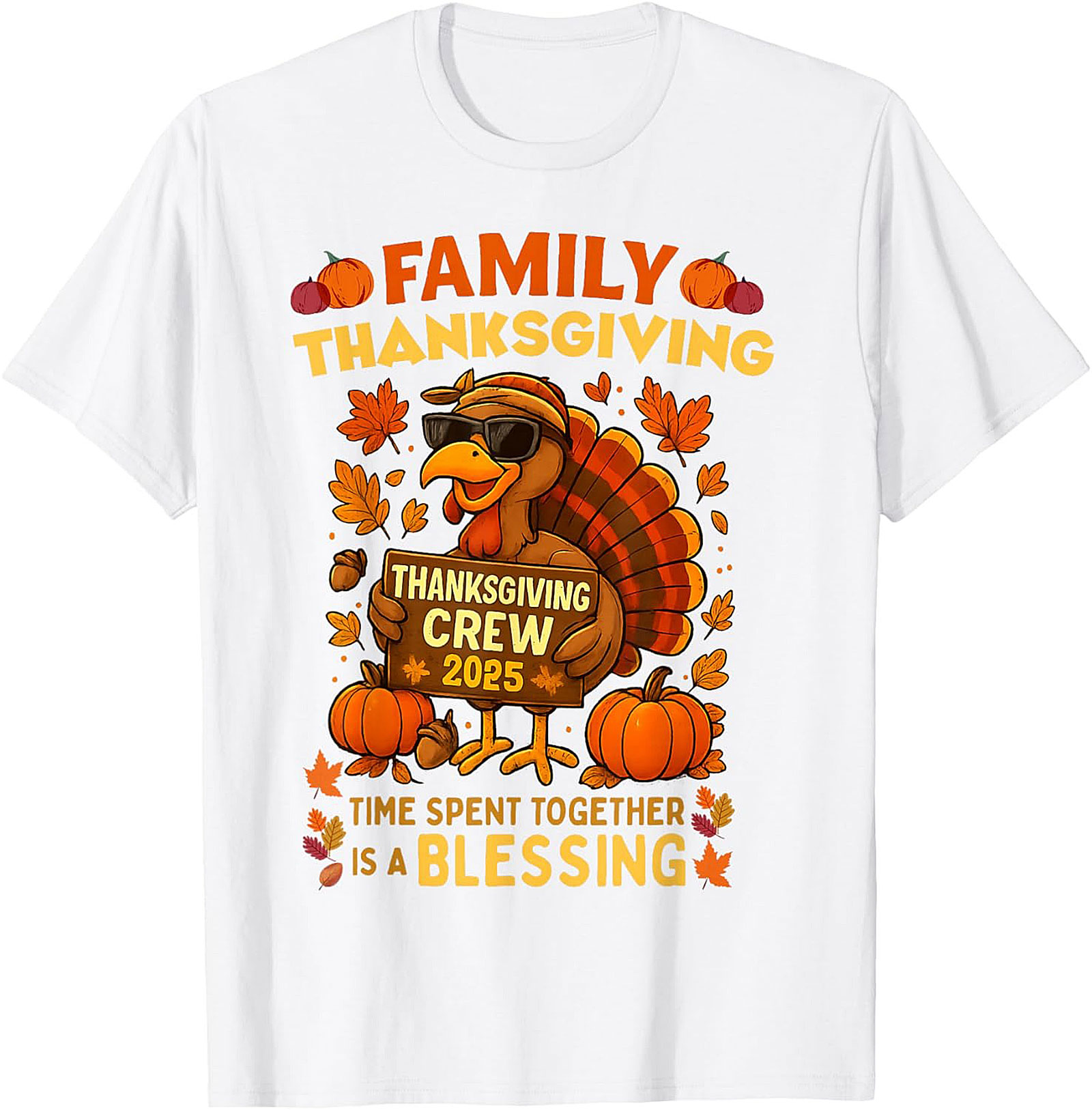 Family Thanksgiving Crew 2025 T-Shirt | Funny Turkey Tee