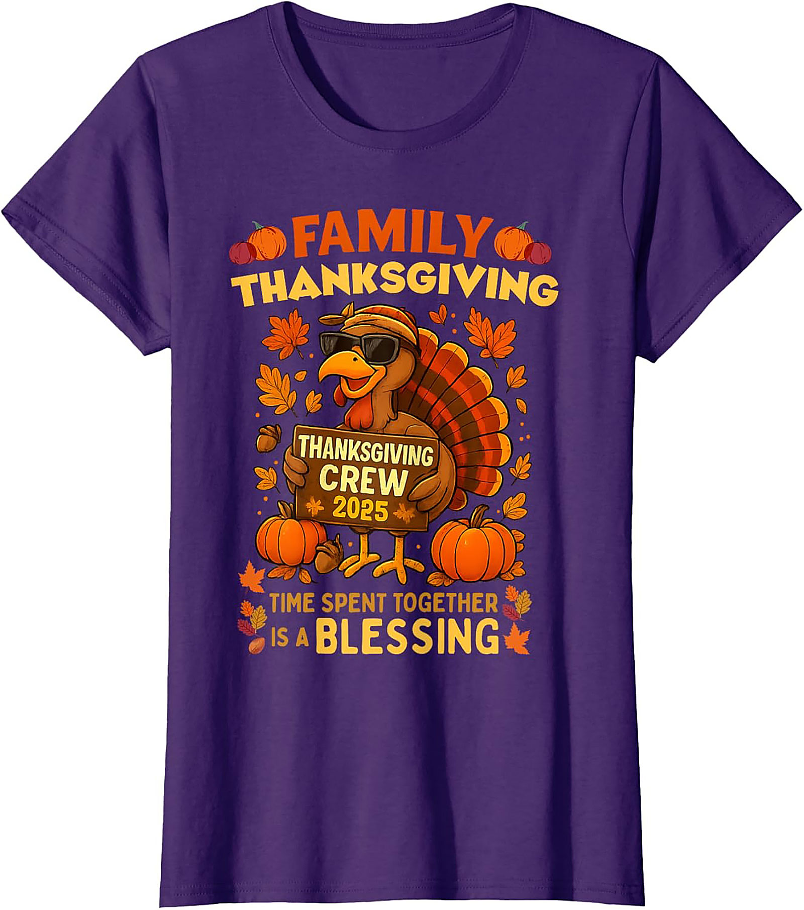 Family Thanksgiving Crew 2025 T-Shirt | Funny Turkey Tee