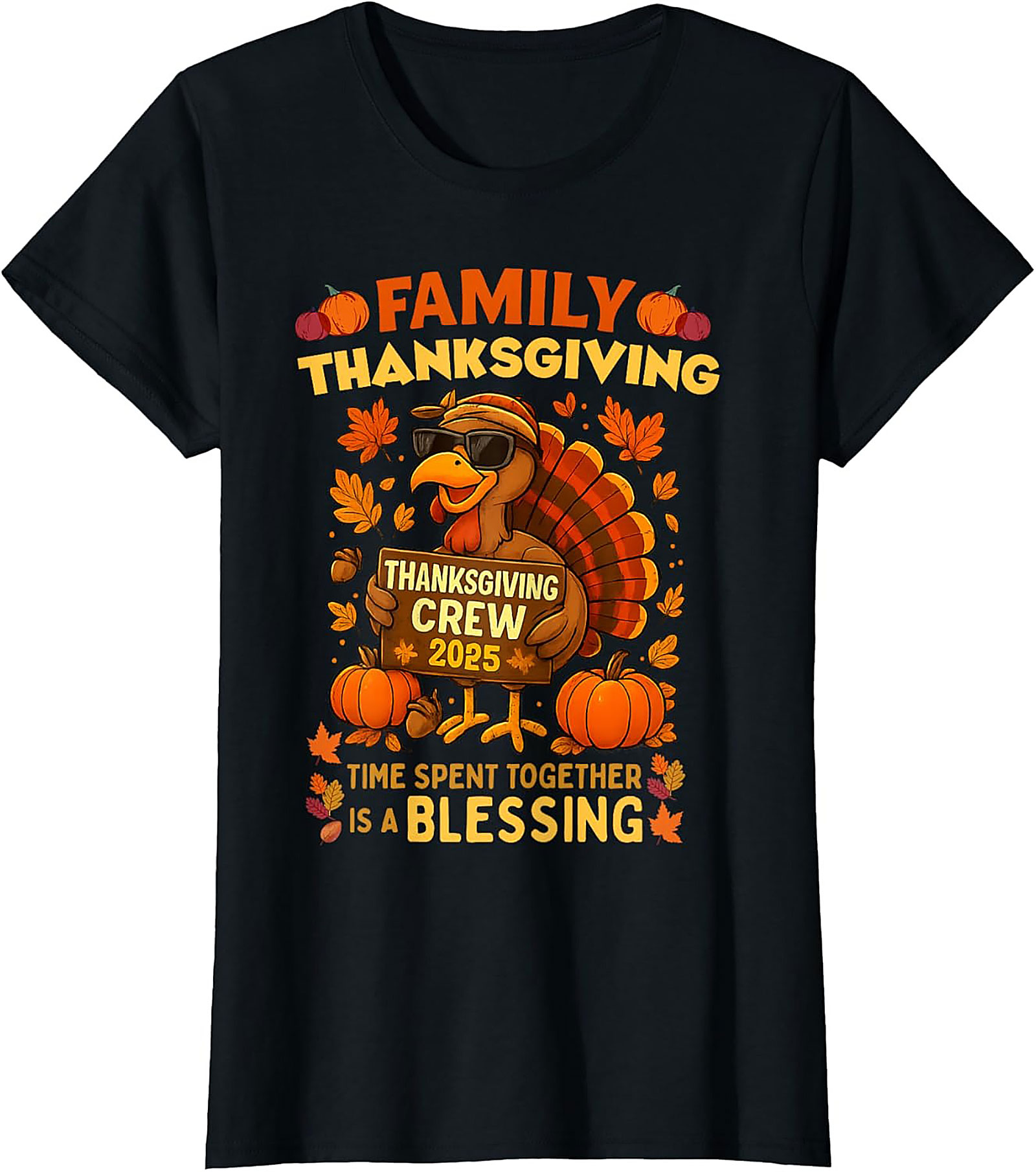 Family Thanksgiving Crew 2025 T-Shirt | Funny Turkey Tee