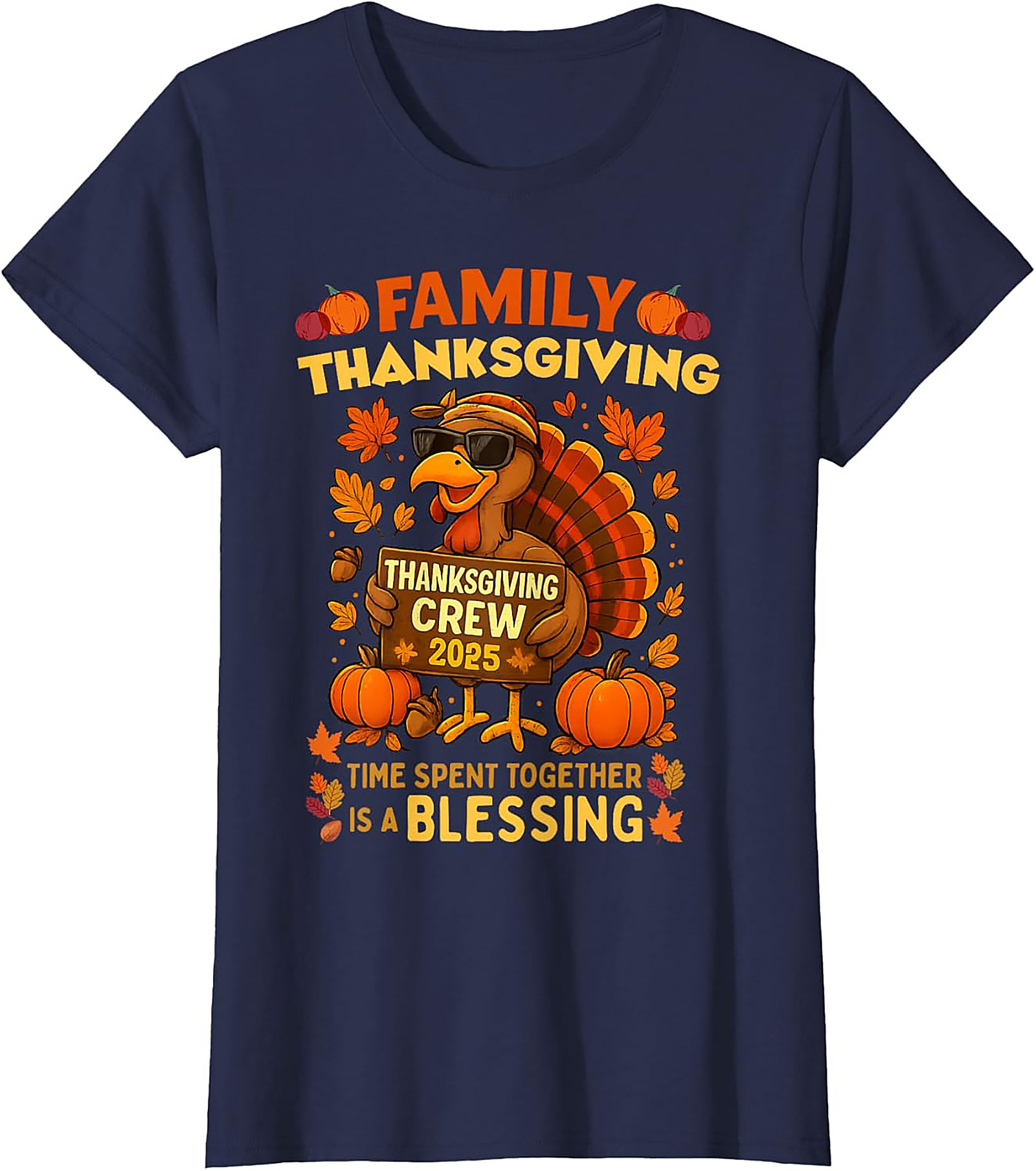 Family Thanksgiving Crew 2025 T-Shirt | Funny Turkey Tee